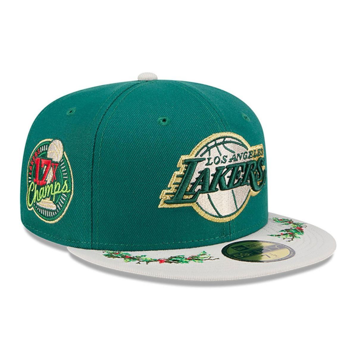 Gorra 59Fifty Los Angeles Lakers NBA Novelty Holly Green Med - 60645829-0