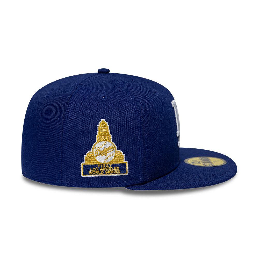 Gorra 59Fifty MLB Los Angeles Dodgers Side Patch Azul Marino - 60870091-6