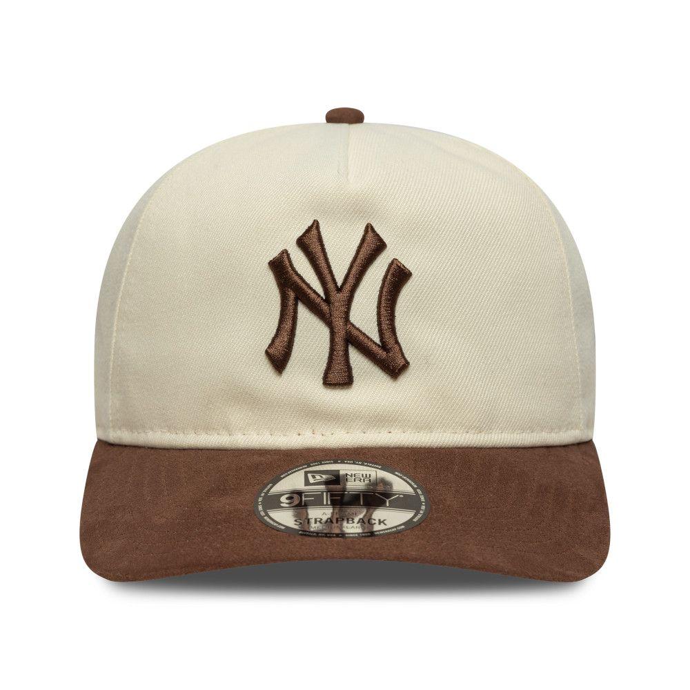 Gorra 9Fifty AF MLB New York Yankees Suede Visor Beige - 60771819-1