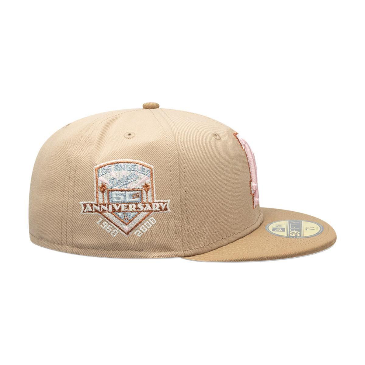 Gorra 59Fifty Los Angeles Dodgers Pink Khaki Beige - 70861676-3