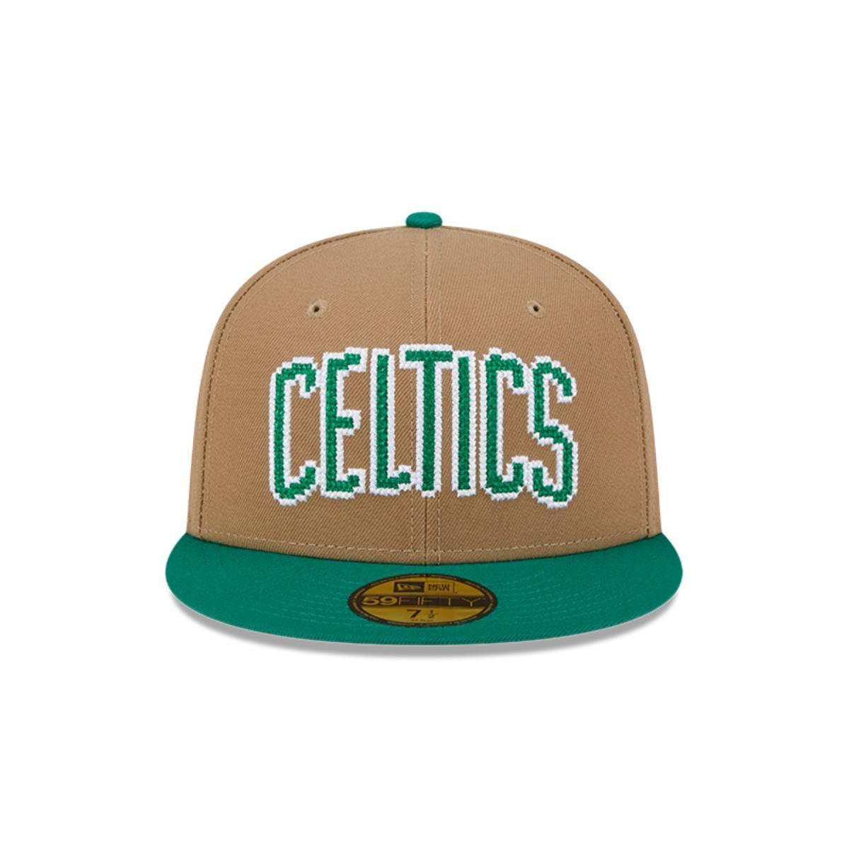 Gorra 59Fifty Boston Celtics NBA  8-Bit Wordmark Beige - 60573329-2