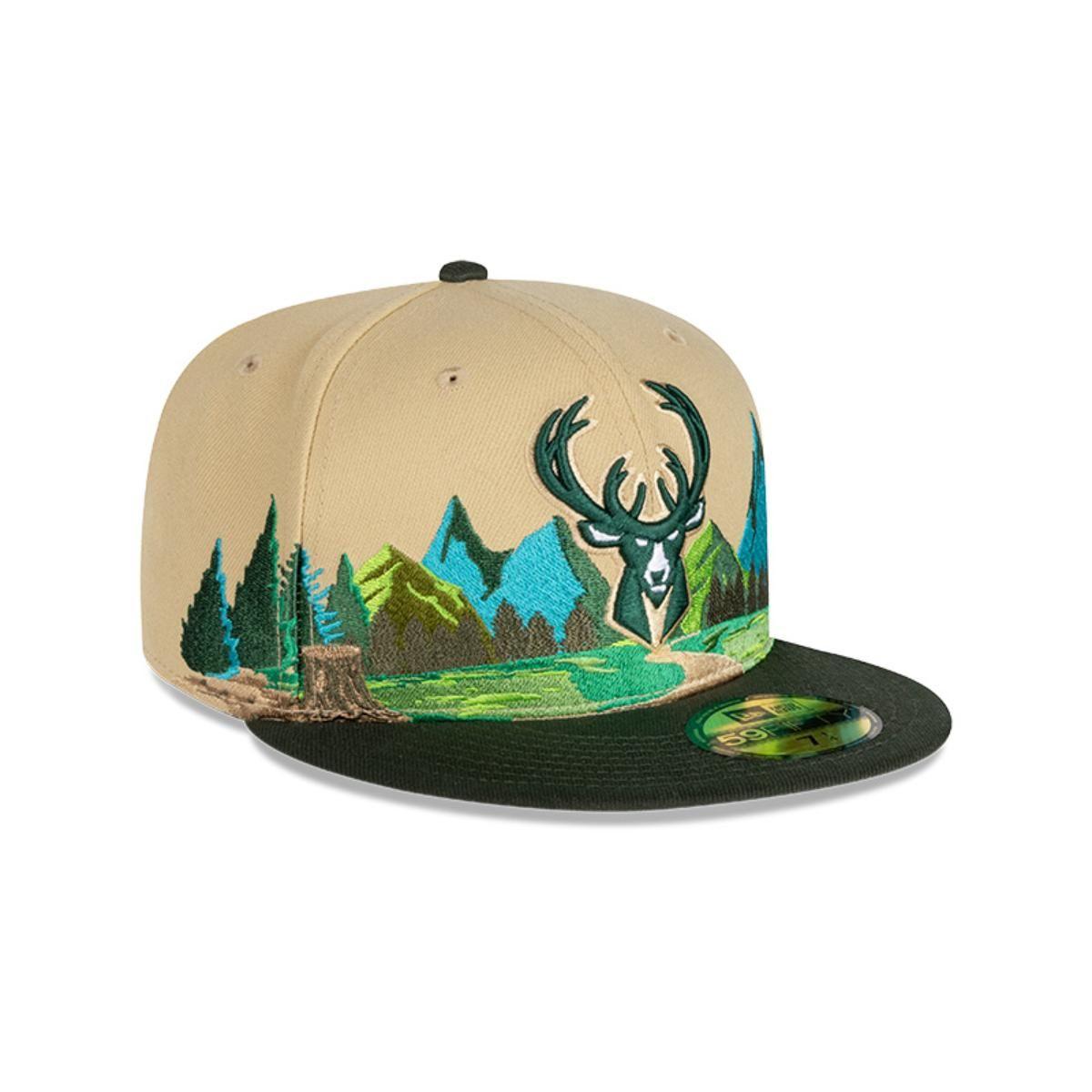 Gorro 59fifty NBA Milwaukee Bucks Team Landscape Light Beige - 60504411-1