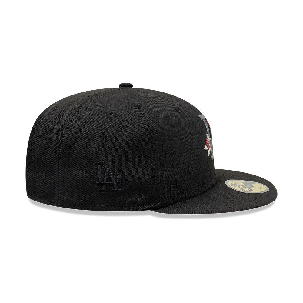 Gorra 59Fifty MLB Los Angeles Dodgers Gothic Flowers Negro-71002460-718-3