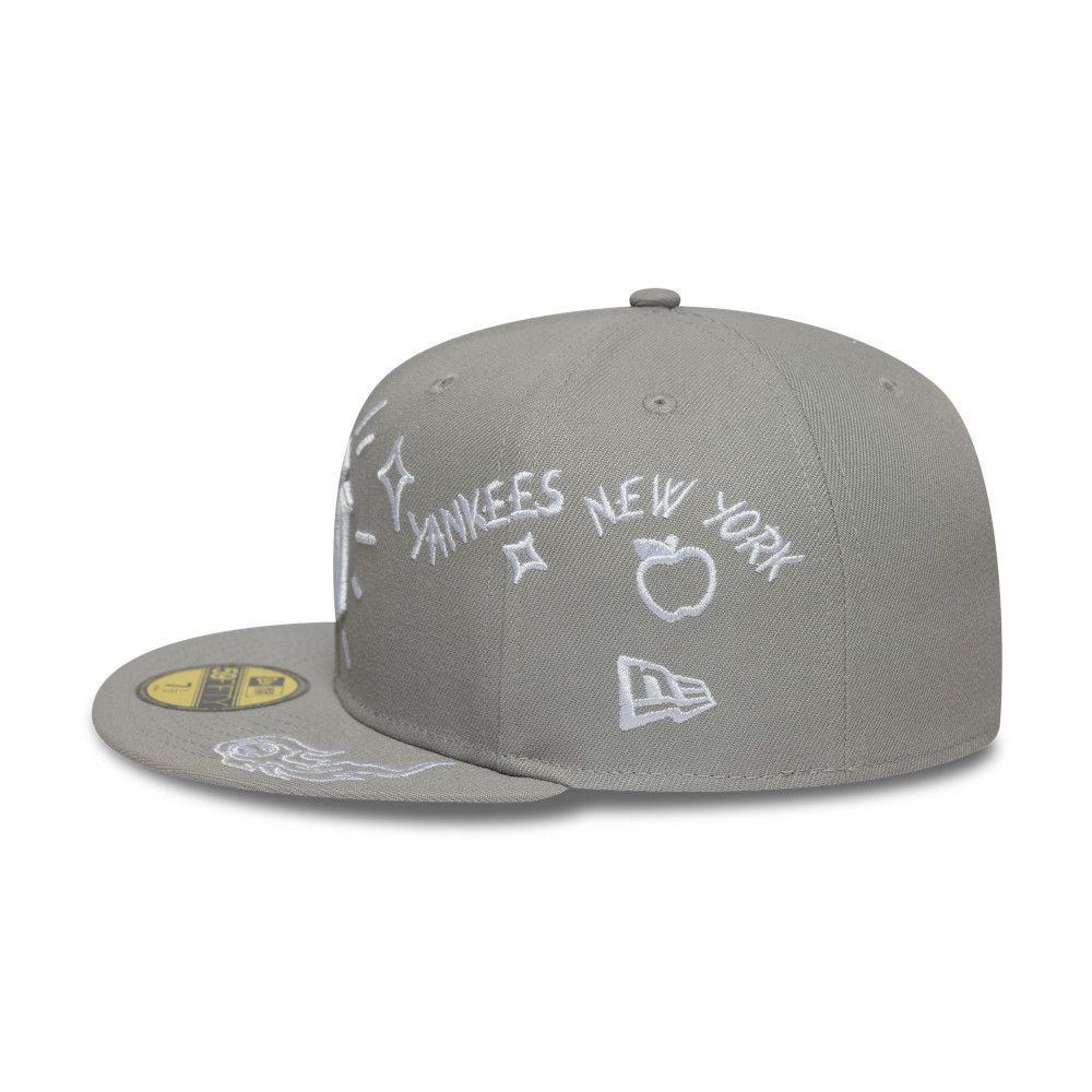 Gorra 59Fifty MLB New York Yankees Scribble Azul - 60955856-4