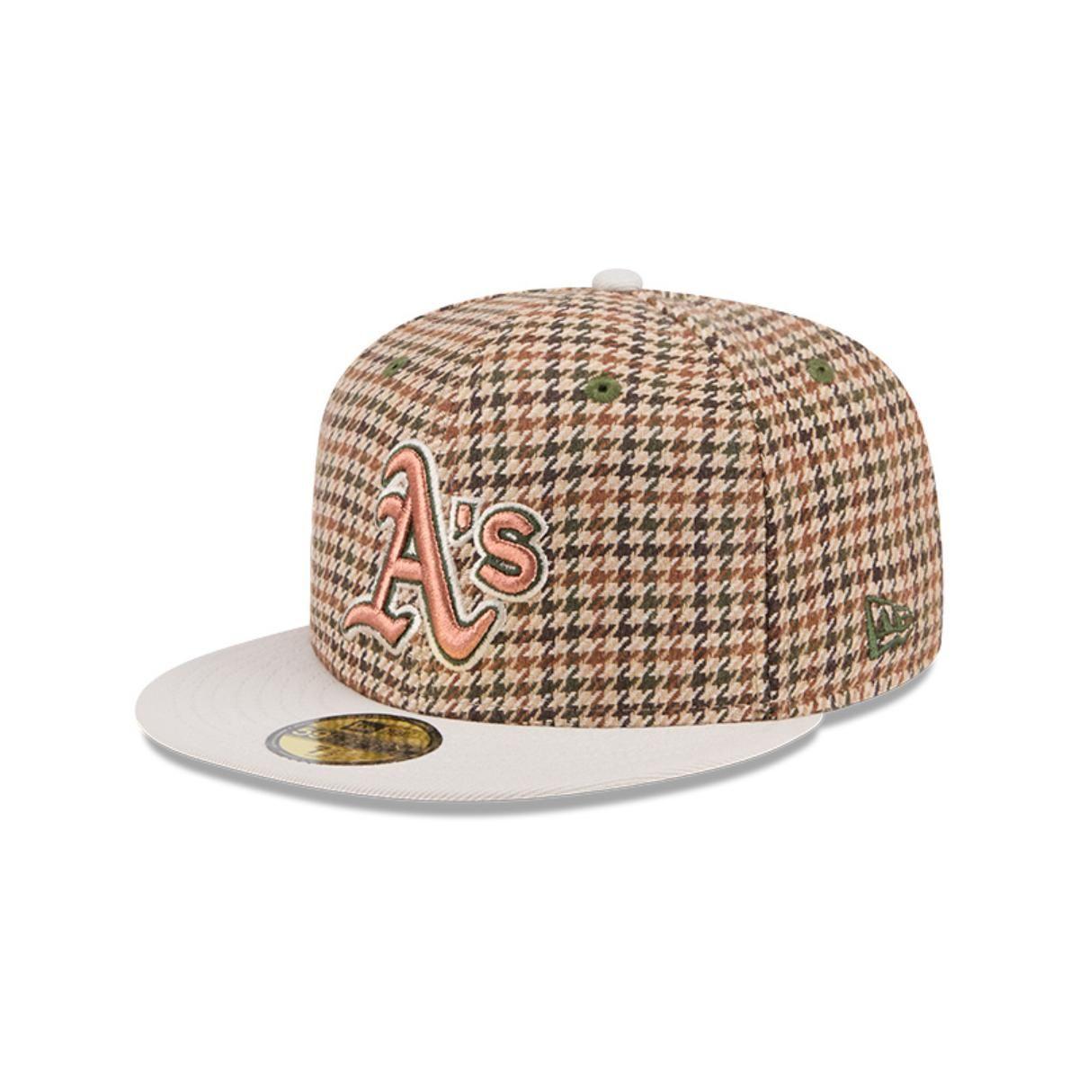 Gorra 59Fifty Oakland Athletics MLB Houndstooh Open Brown - 60573408-1