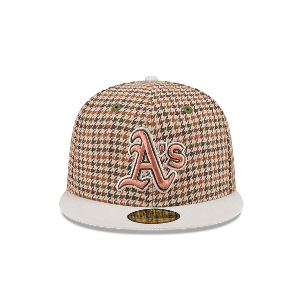 Gorra 59Fifty Oakland Athletics MLB Houndstooh Open Brown - 60573408-2