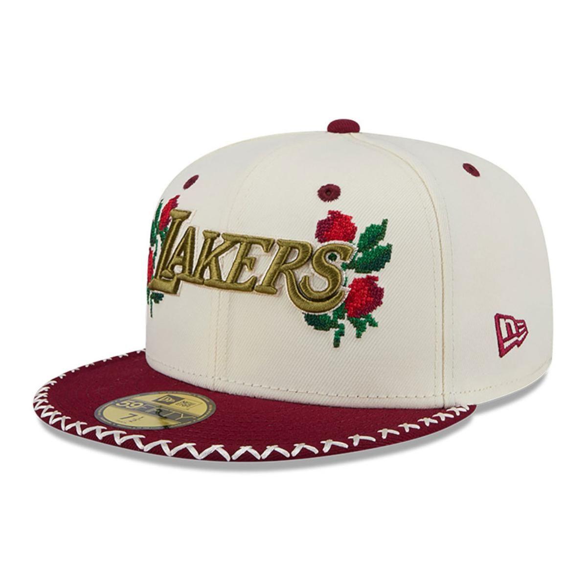 Gorra 59Fifty  NBA Los Angeles Lakers Novelty Stitch White - 60645873-0