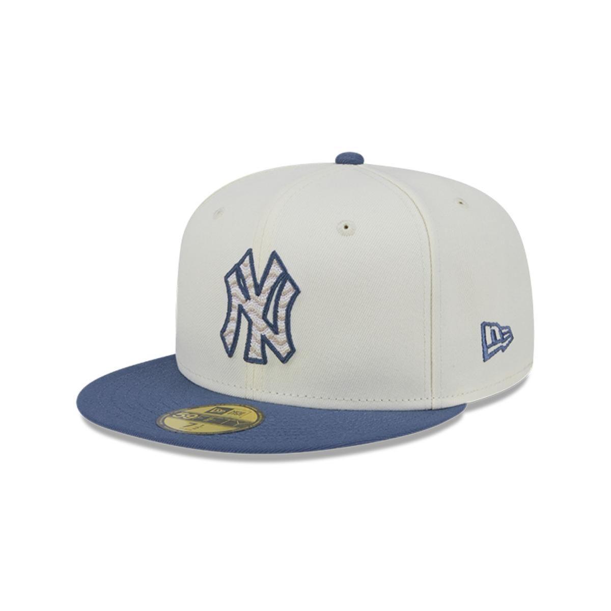 Gorro 59fifty MLB New York Yankees Wavy Chainstitch White - 60565725-1