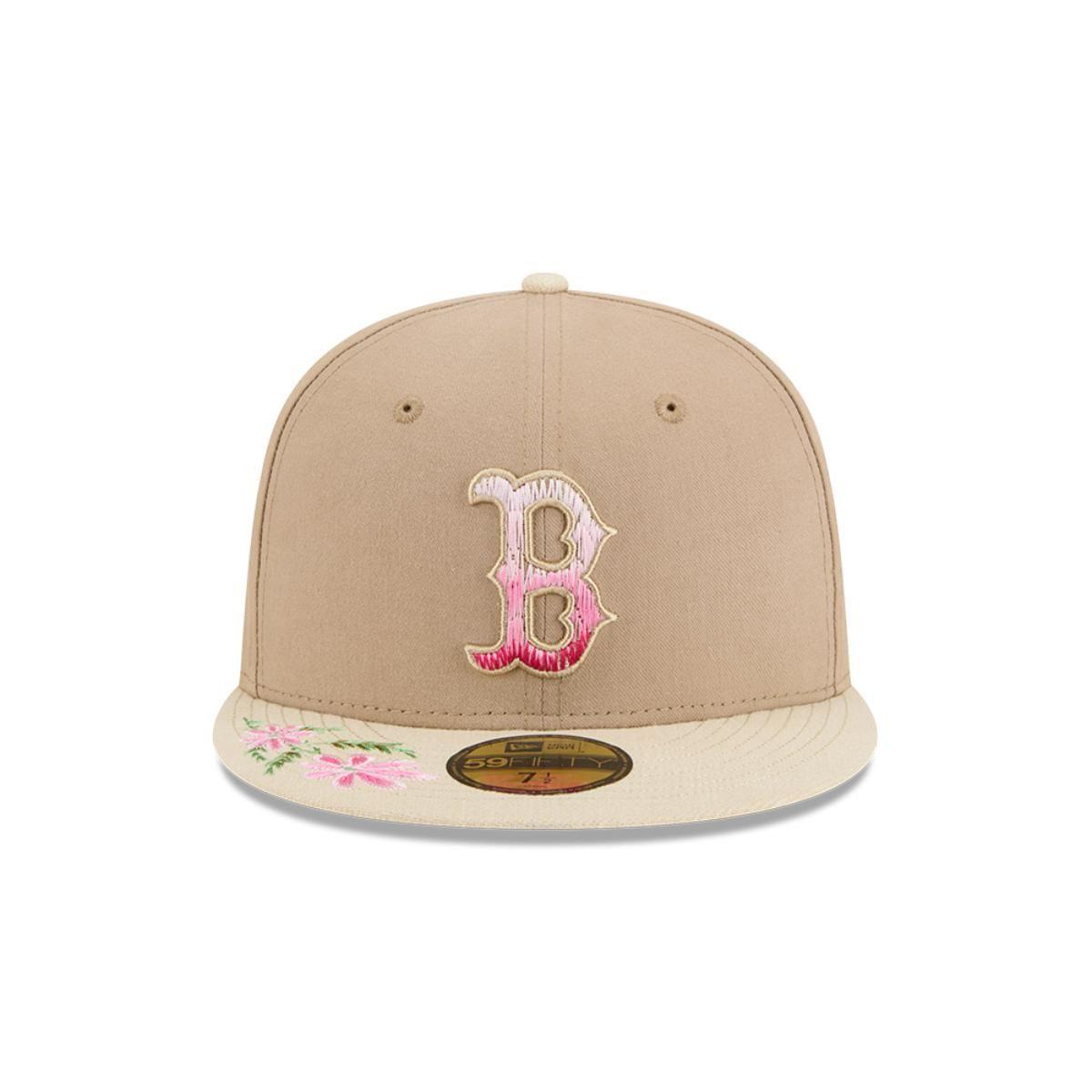Gorra 59Fifty Boston Red Sox MLB Hand Stitched Beige - 60668432-2
