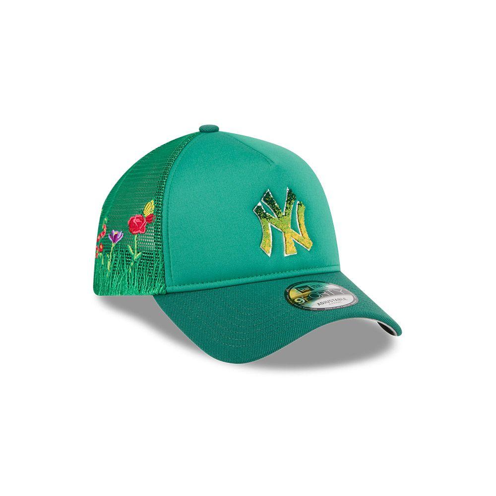 Gorra 9Forty AF MLB Ny Yankees Gradient Logo Floral Verde - 60869335-1