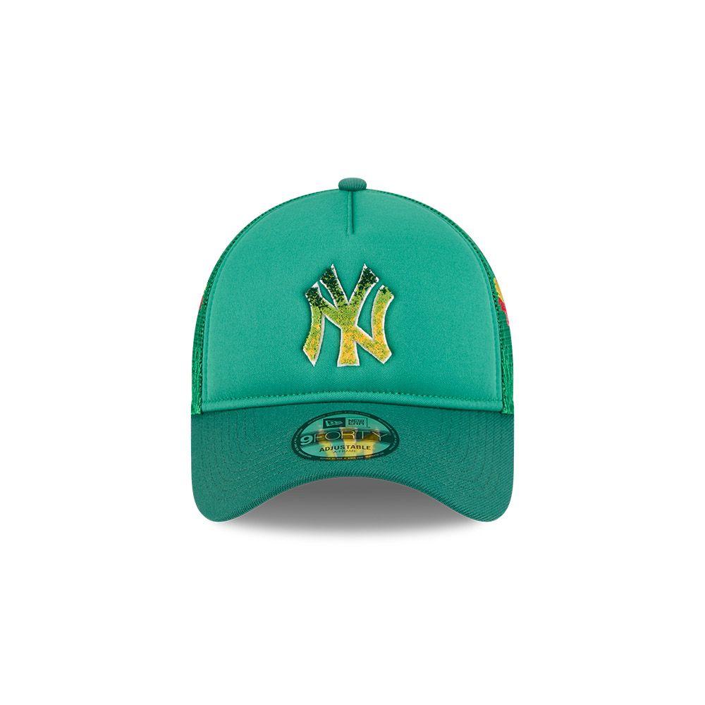Gorra 9Forty AF MLB Ny Yankees Gradient Logo Floral Verde - 60869335-2