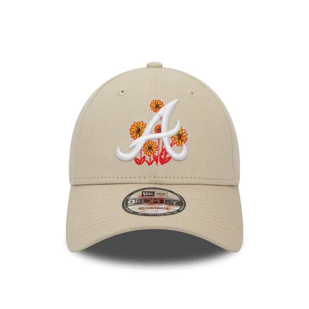 Gorra Atlanta Braves MLB 9Forty Flower Graphic Light Beige New Era-2