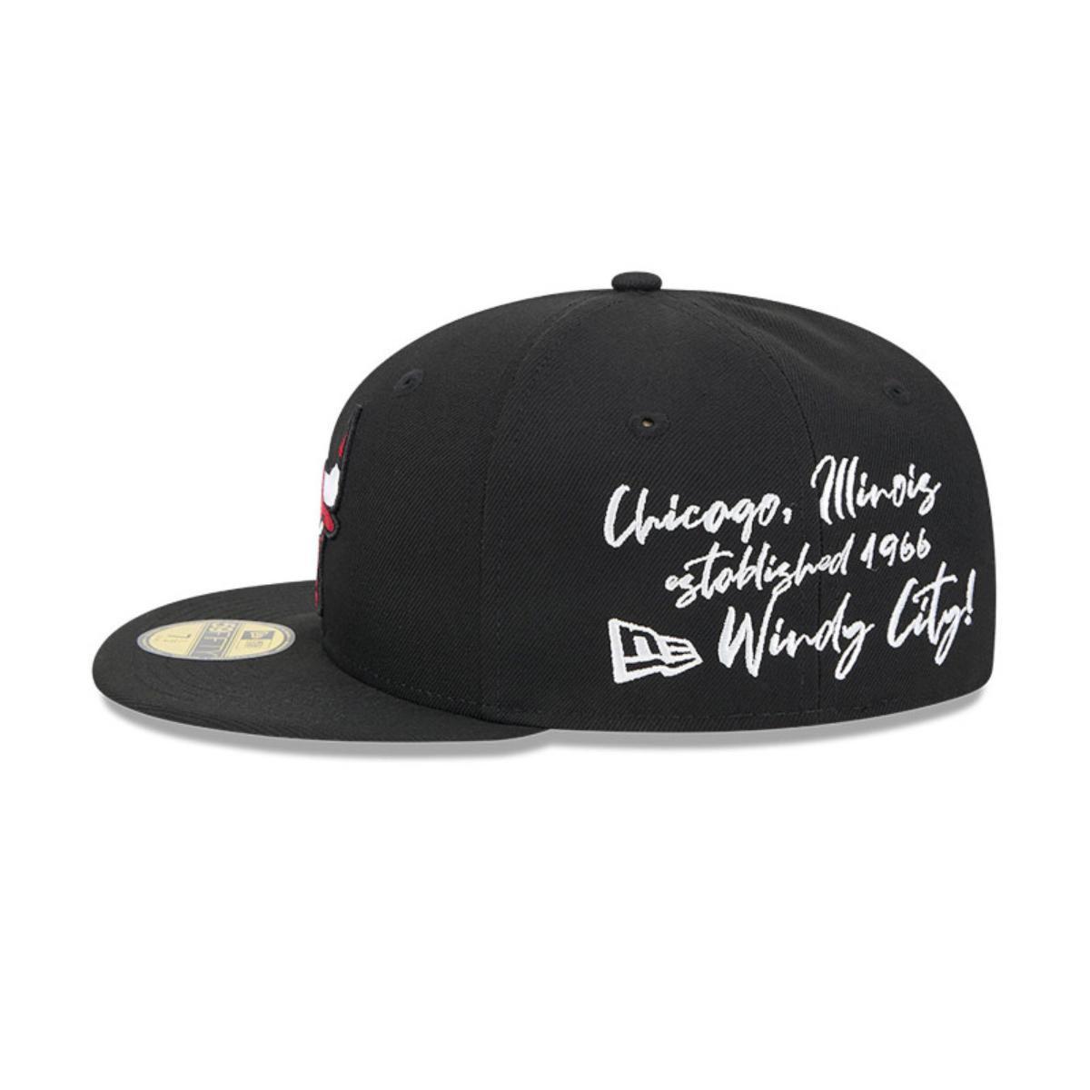 Gorra 59Fifty Chicago Bulls NBA Team Verbiage Black - 60573636-2