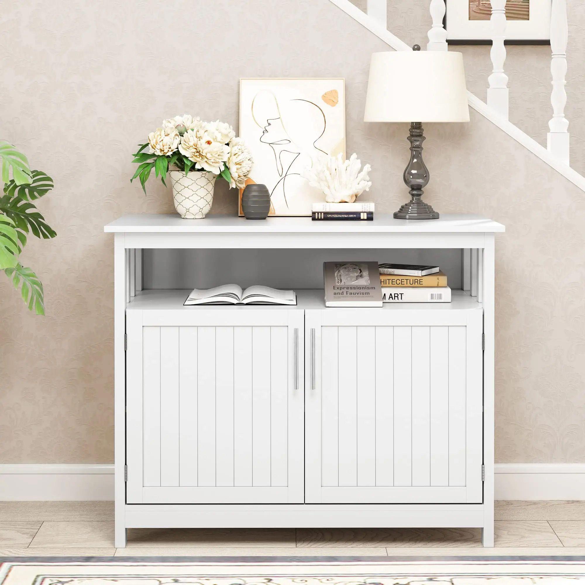 MUEBLE BUFFET APARADOR BLANCO PARA LIVING COMEDOR O SALA DE ESTAR-2