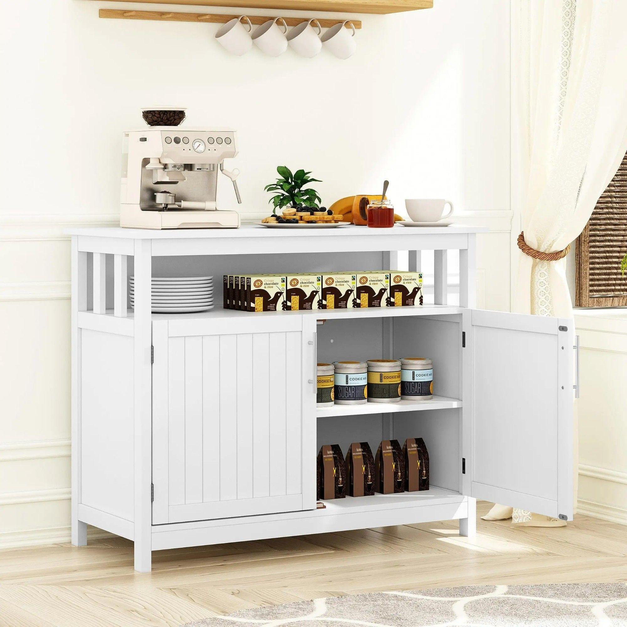 MUEBLE BUFFET APARADOR BLANCO PARA LIVING COMEDOR O SALA DE ESTAR-3