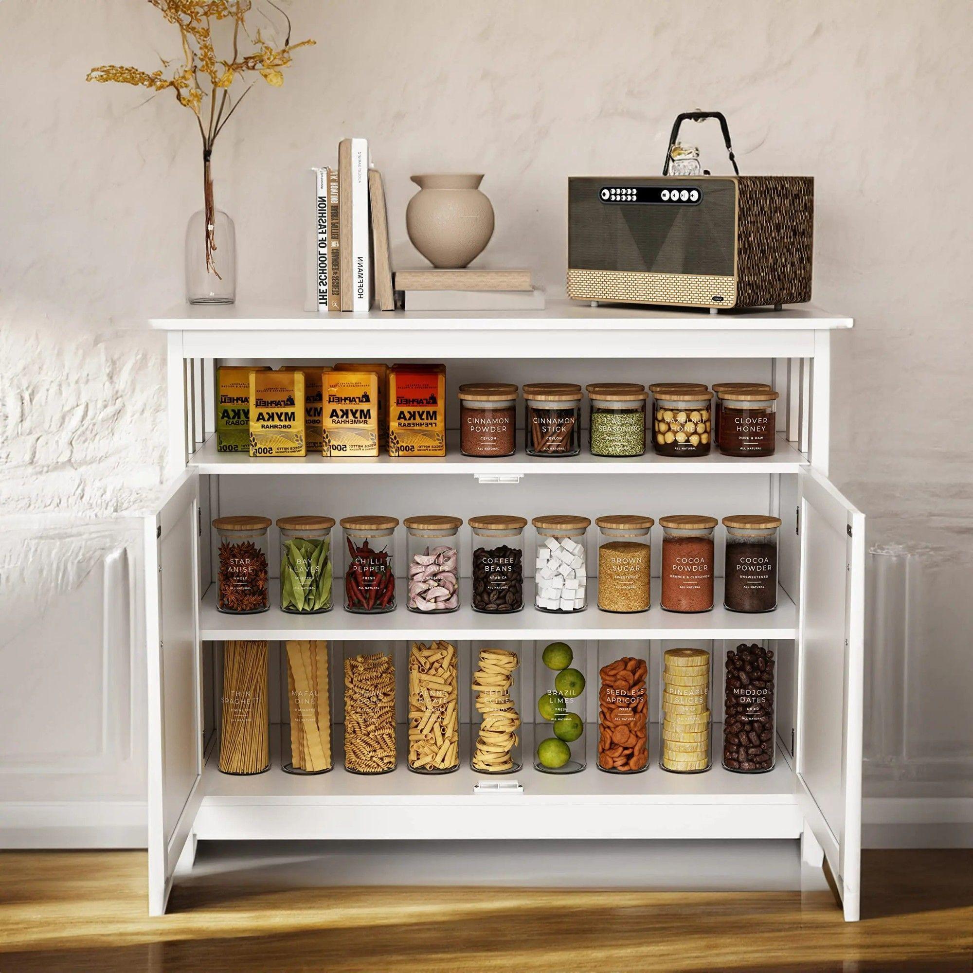MUEBLE BUFFET APARADOR BLANCO PARA LIVING COMEDOR O SALA DE ESTAR-5
