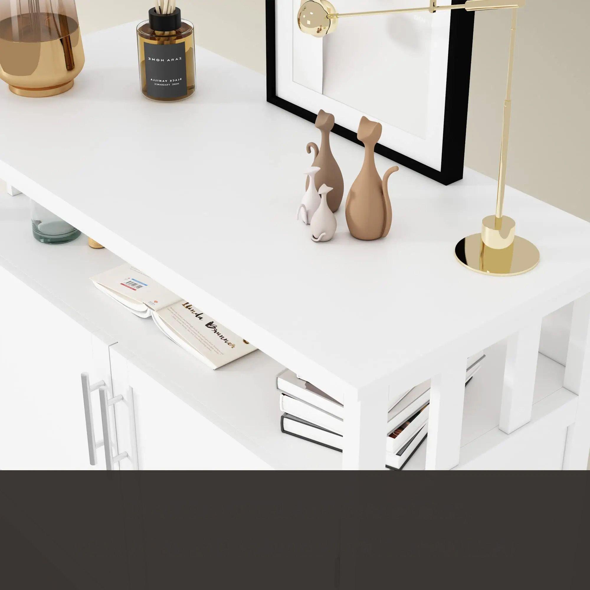 MUEBLE BUFFET APARADOR BLANCO PARA LIVING COMEDOR O SALA DE ESTAR-6
