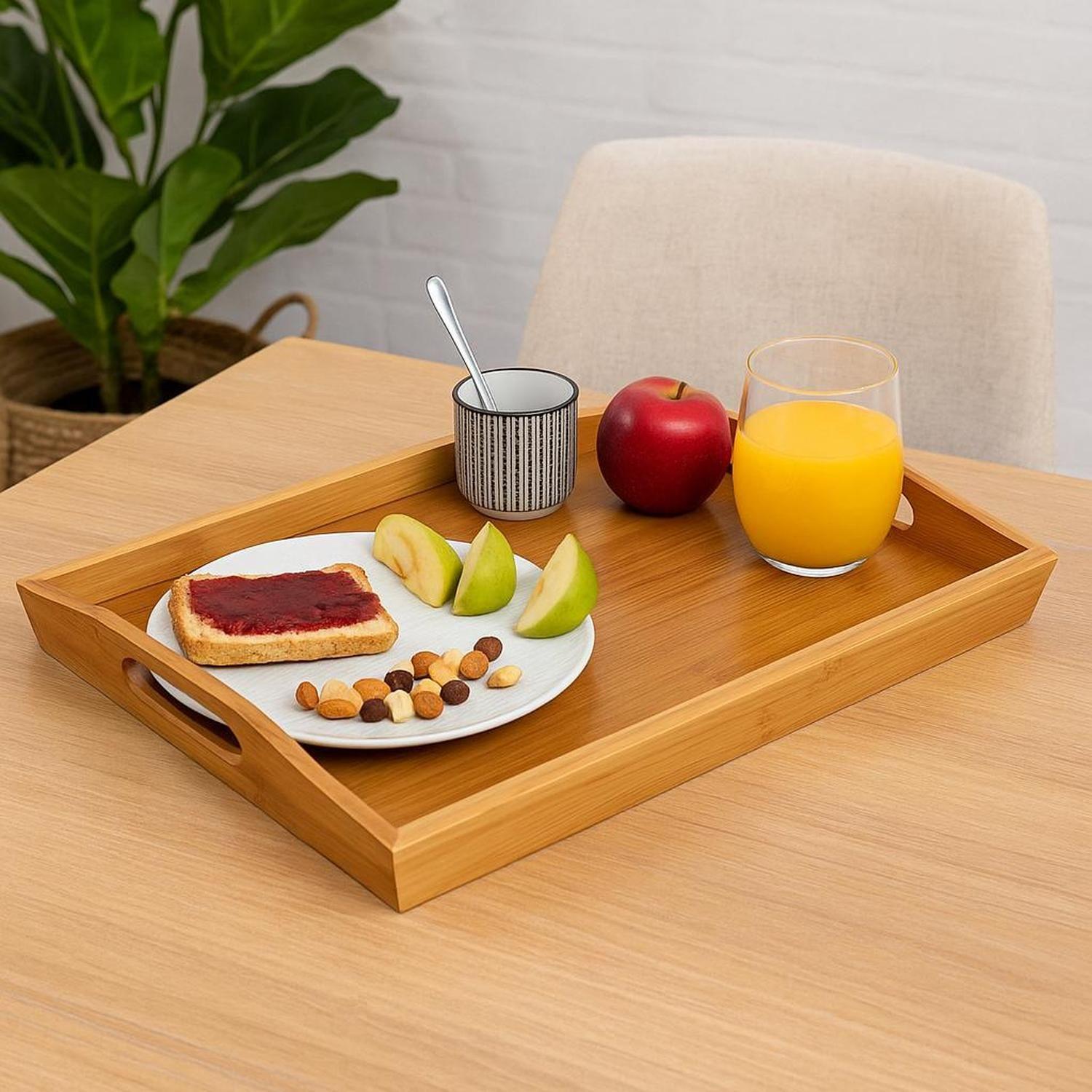 Bandeja Rectangular para Servir de Bambú 44x29 cm 5Five-2