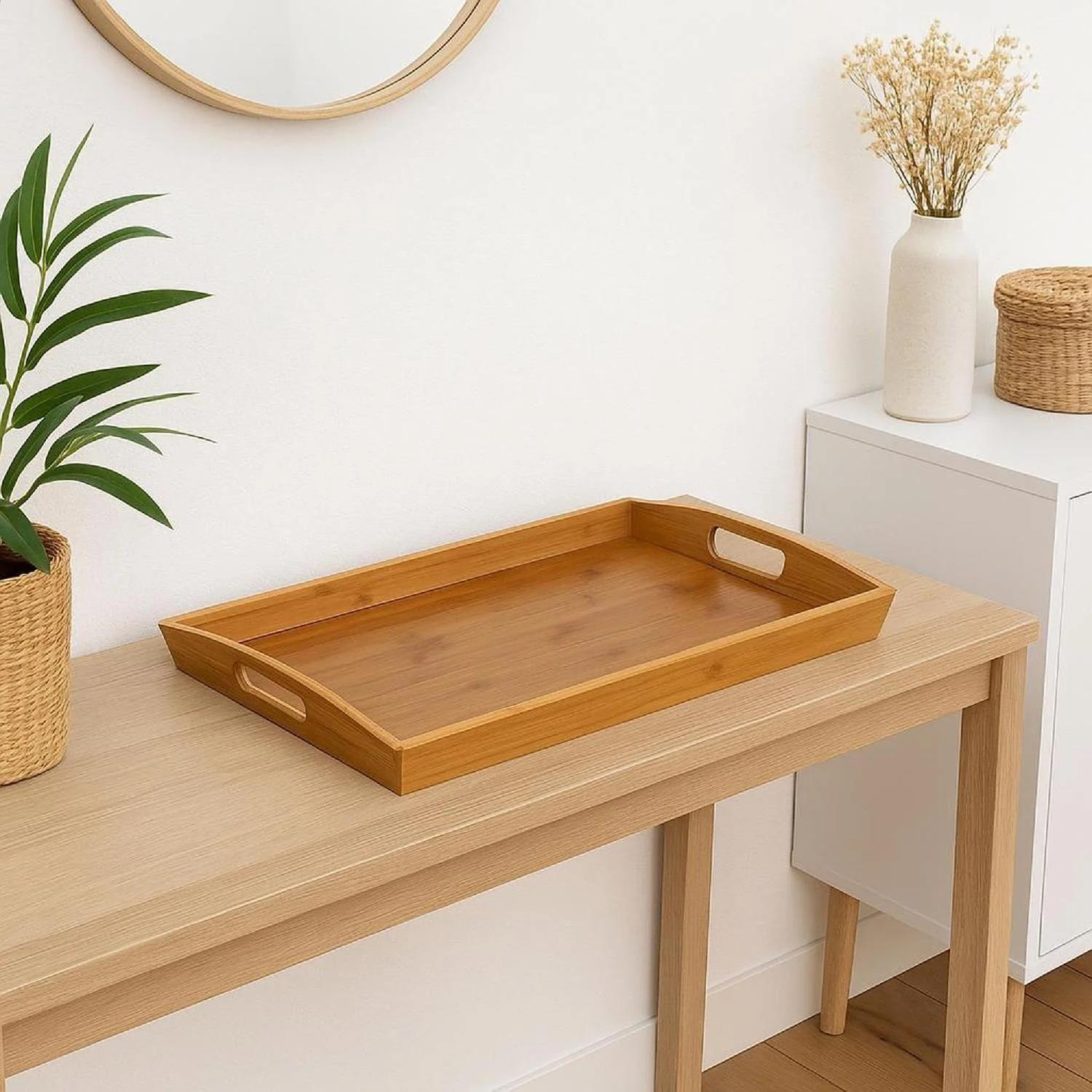 Bandeja Rectangular para Servir de Bambú 44x29 cm 5Five-2