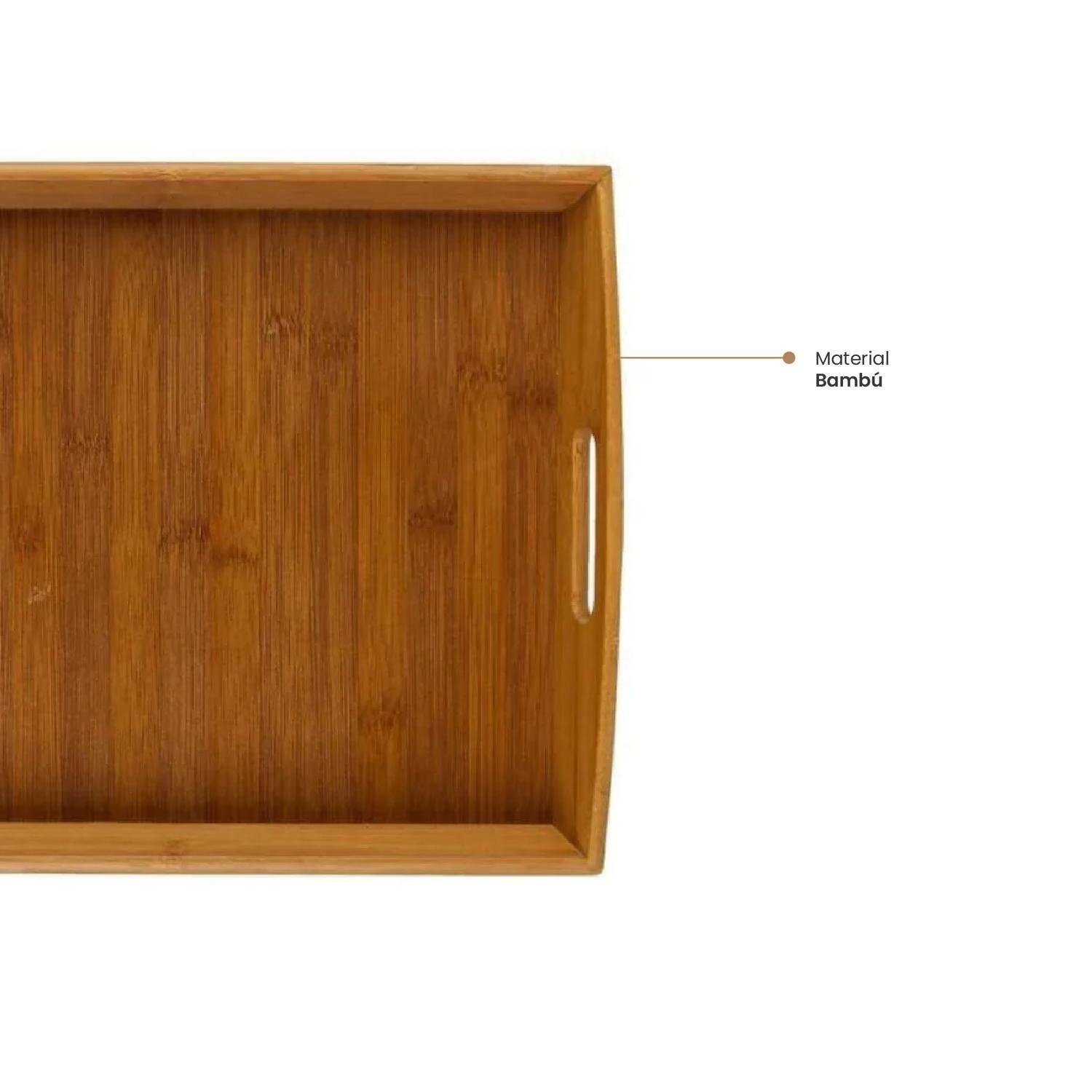 Bandeja Rectangular para Servir de Bambú 44x29 cm 5Five-3