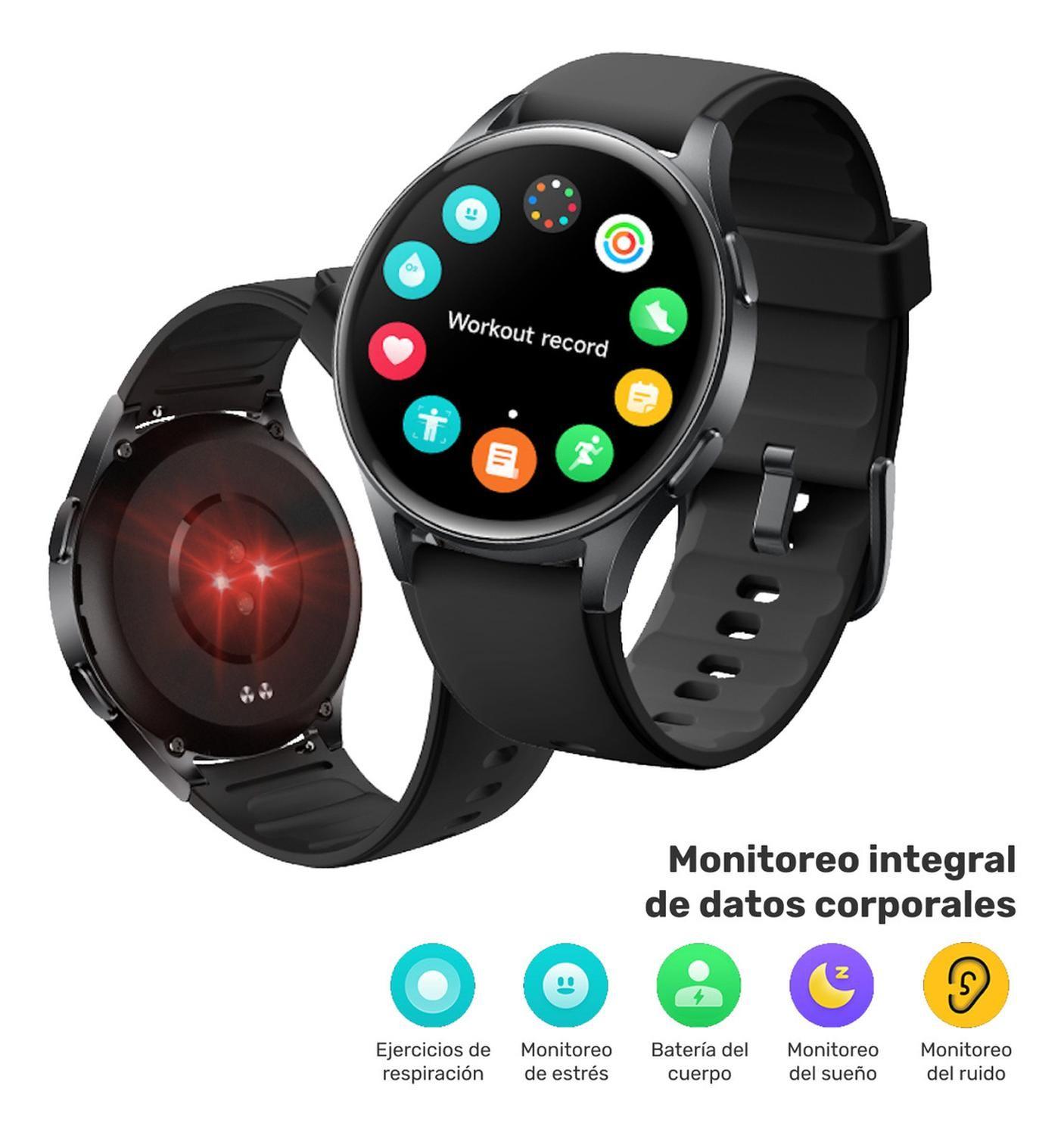 Pack Smartwatch Lhotse Vibe 05 Black + Parlante Azul-3