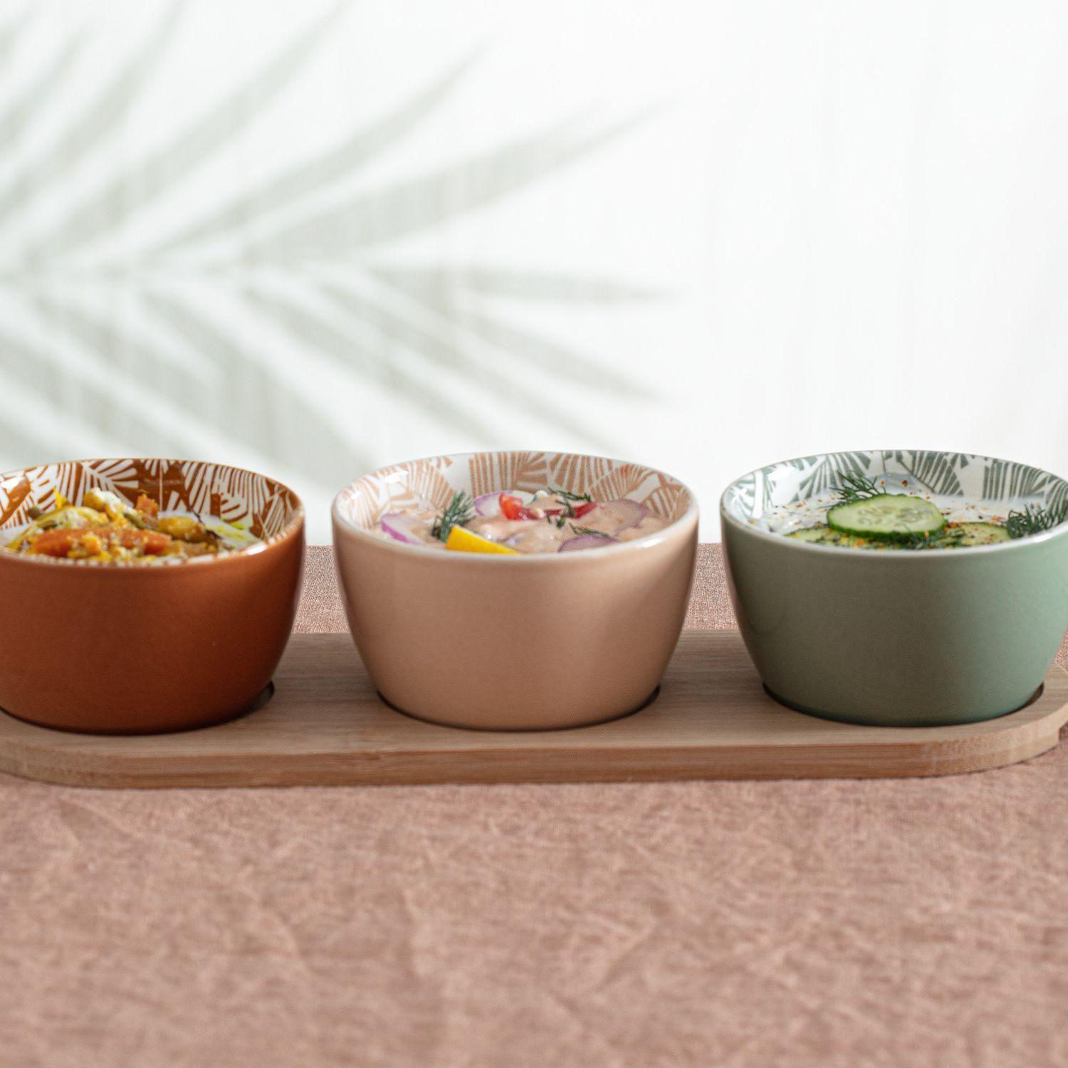 Set Tabla + 3 Posillos Aperitivo Colores Secret De Gourmet-2