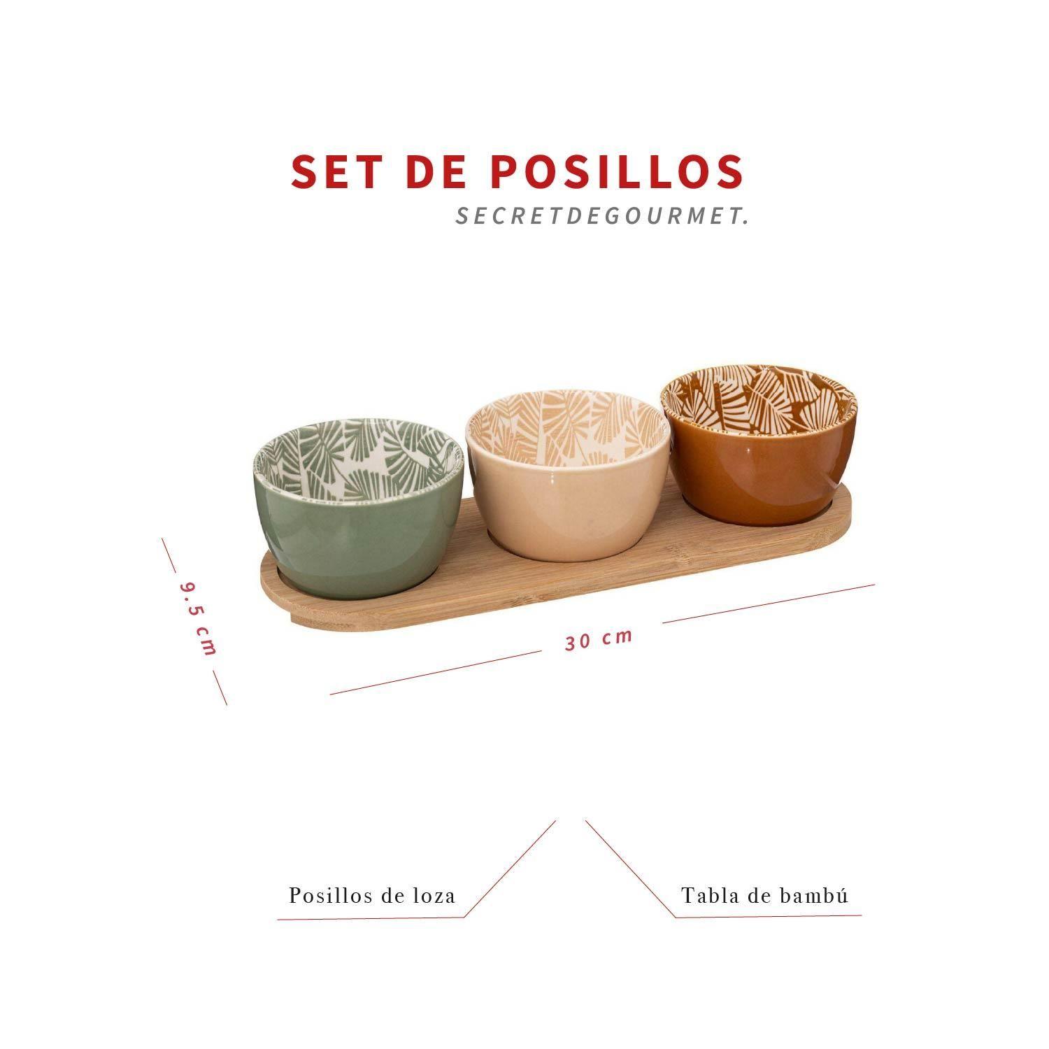 Set de Aperitivo con 3 Posillos y Tabla de Bamboo SecretDeGourmet-4