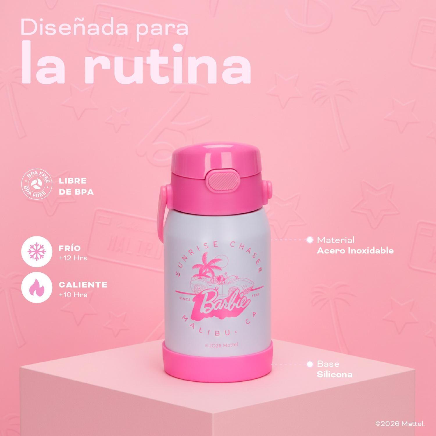 Botella Térmica Niños Barbie Malibu 450ml Acero Inox UMA-3
