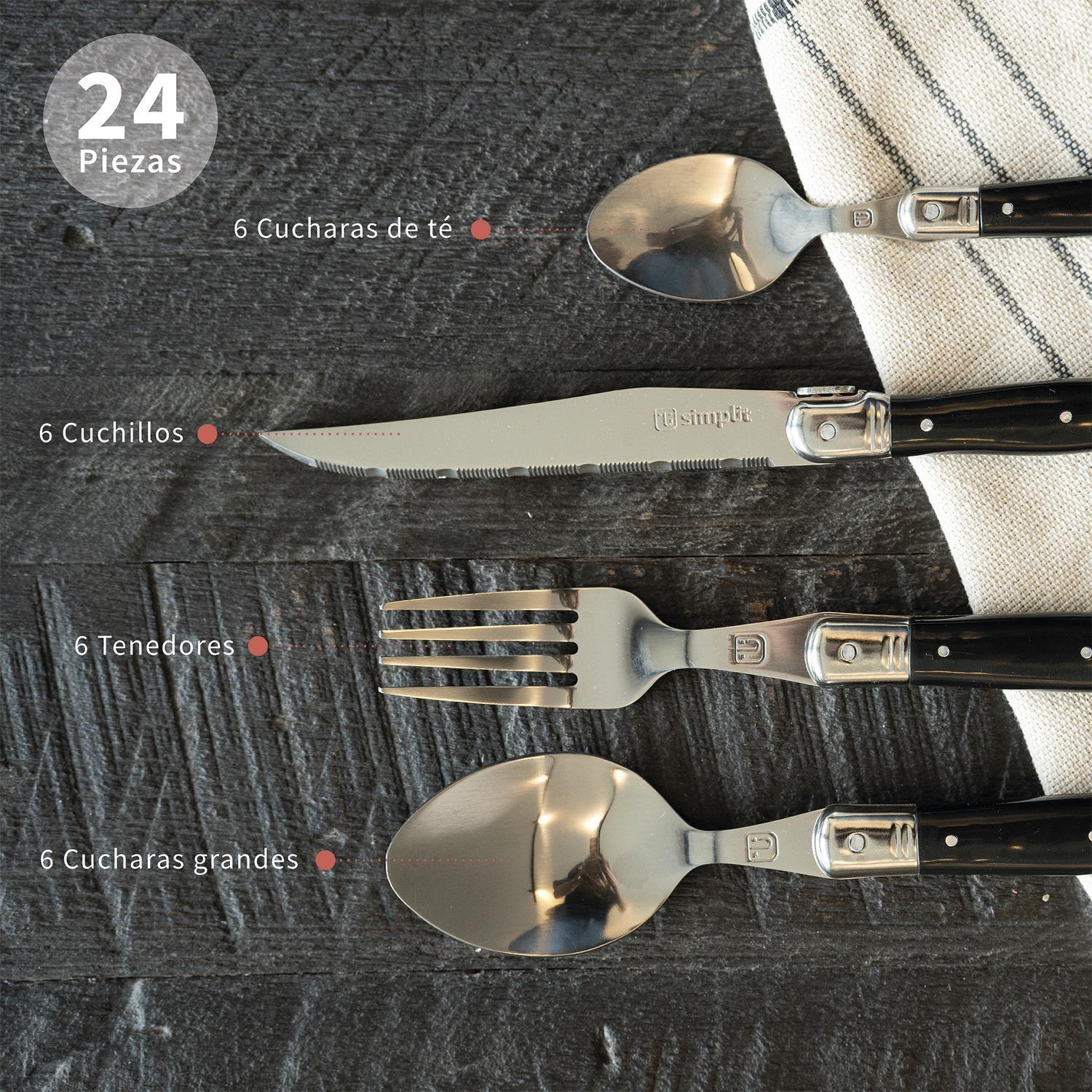 Juego de Loza 30pcs Oporto + Cuchilleria 24pcs Paris-3