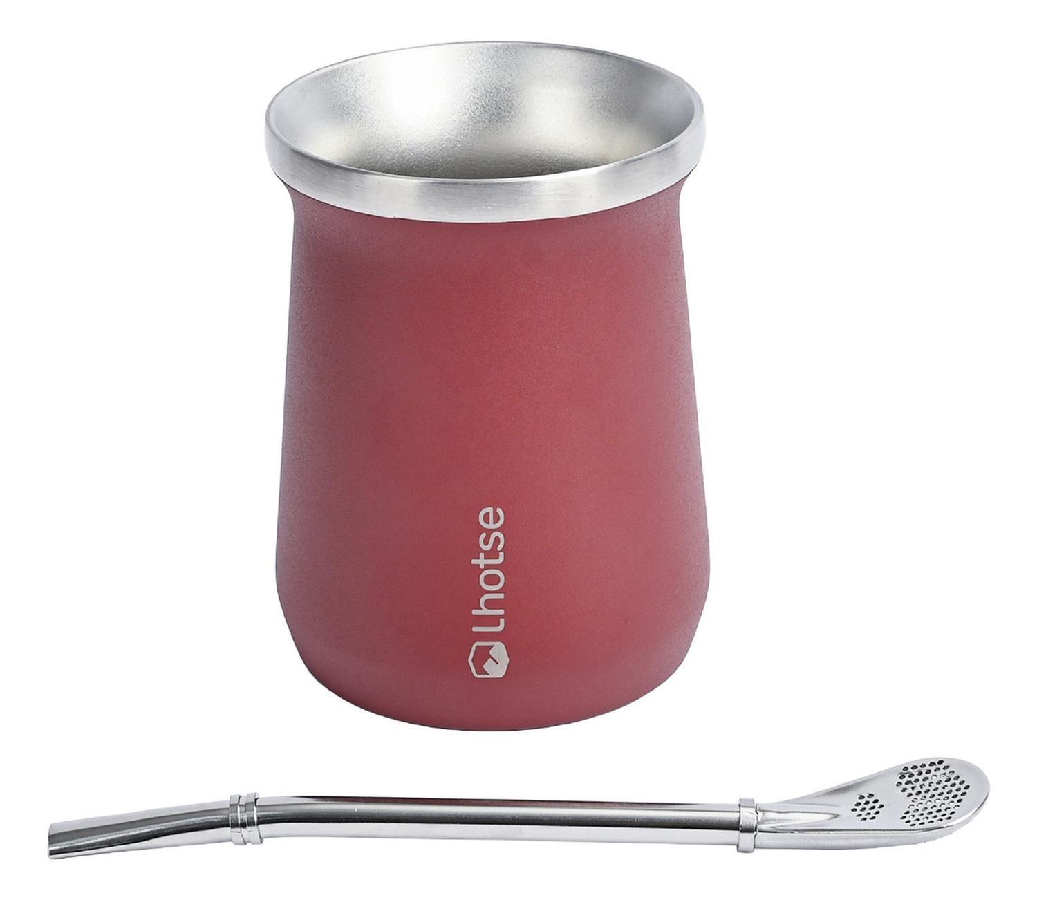 Termo Liquido Black 1,3 lts + Mate Bombilla Red Lhotse-4
