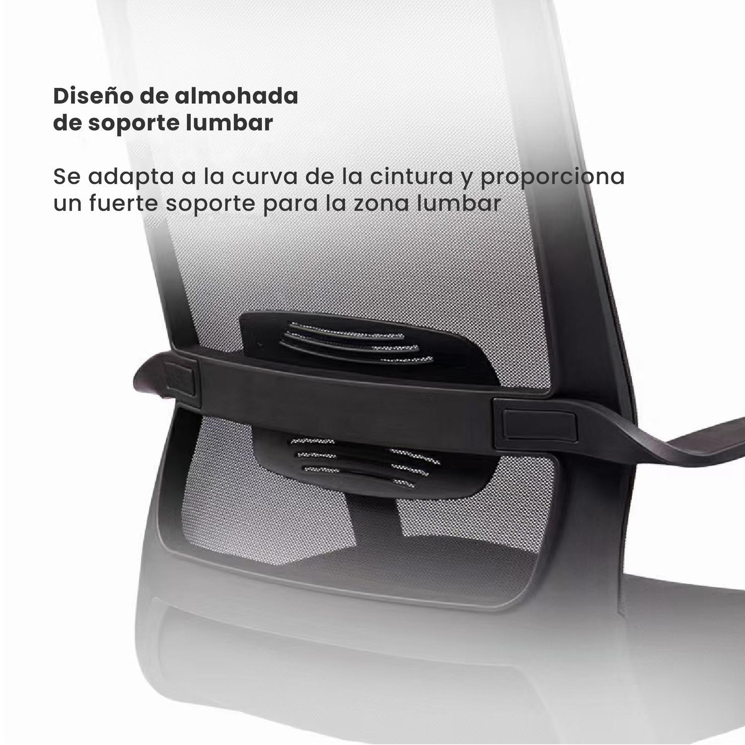 Pack 2 Sillas Escritorio Aura Oficina Ergonomica Negra Levo-4