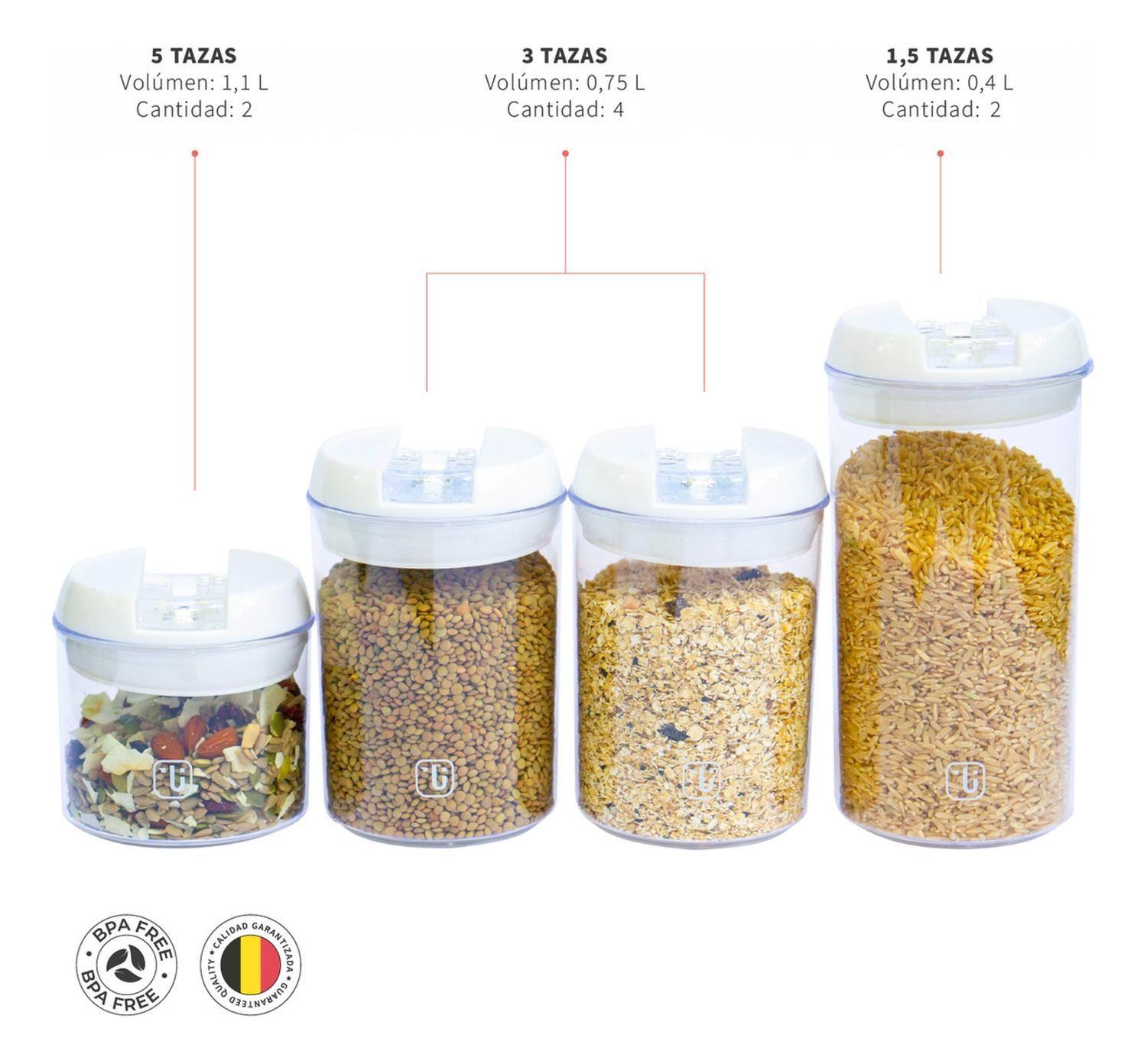 Pack Contenedores Alimento Herméticos Set 8 Simplit-2