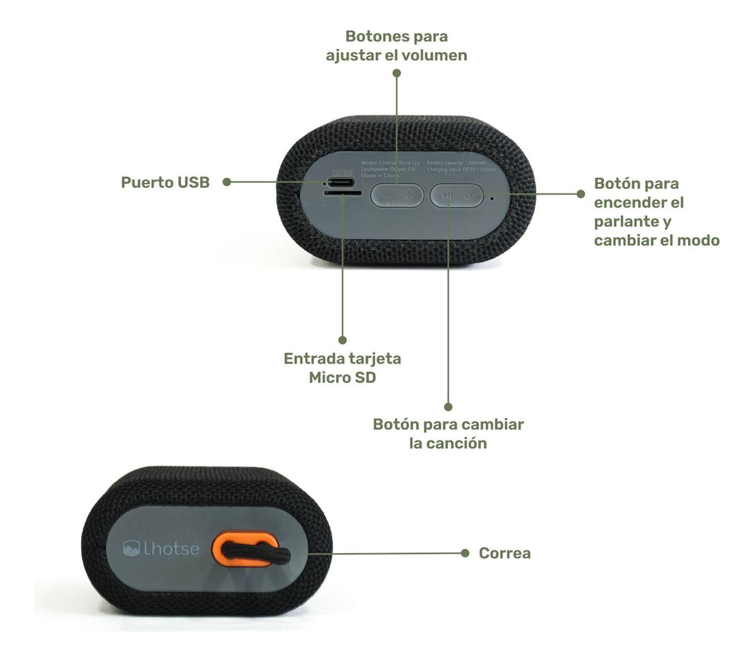 Pack Smartwatch Lhotse Vibe 05 Black + Parlante Negro-5