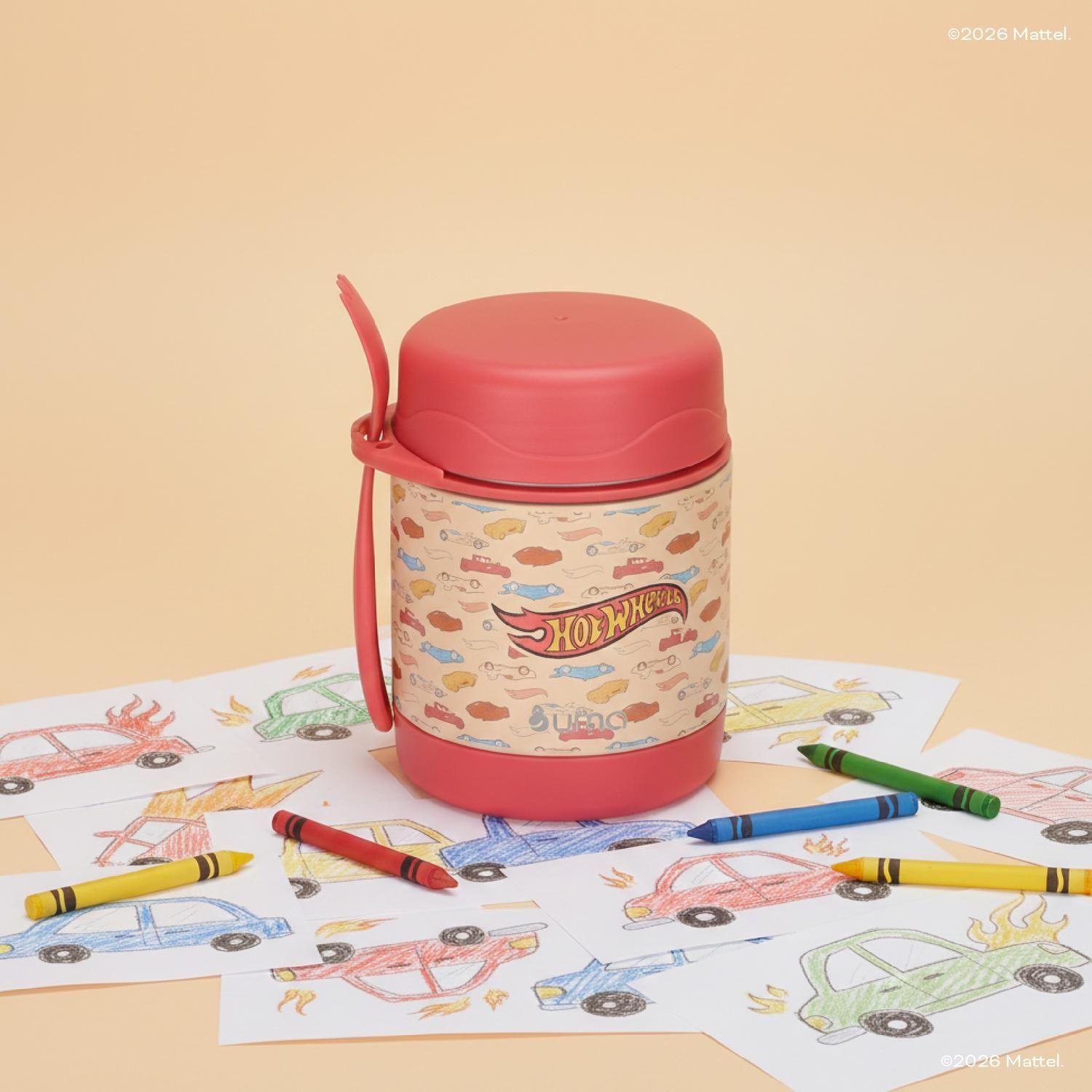 Termo Comida Hot Wheels Class + Cuchara 330ml Acero Inox UMA-1