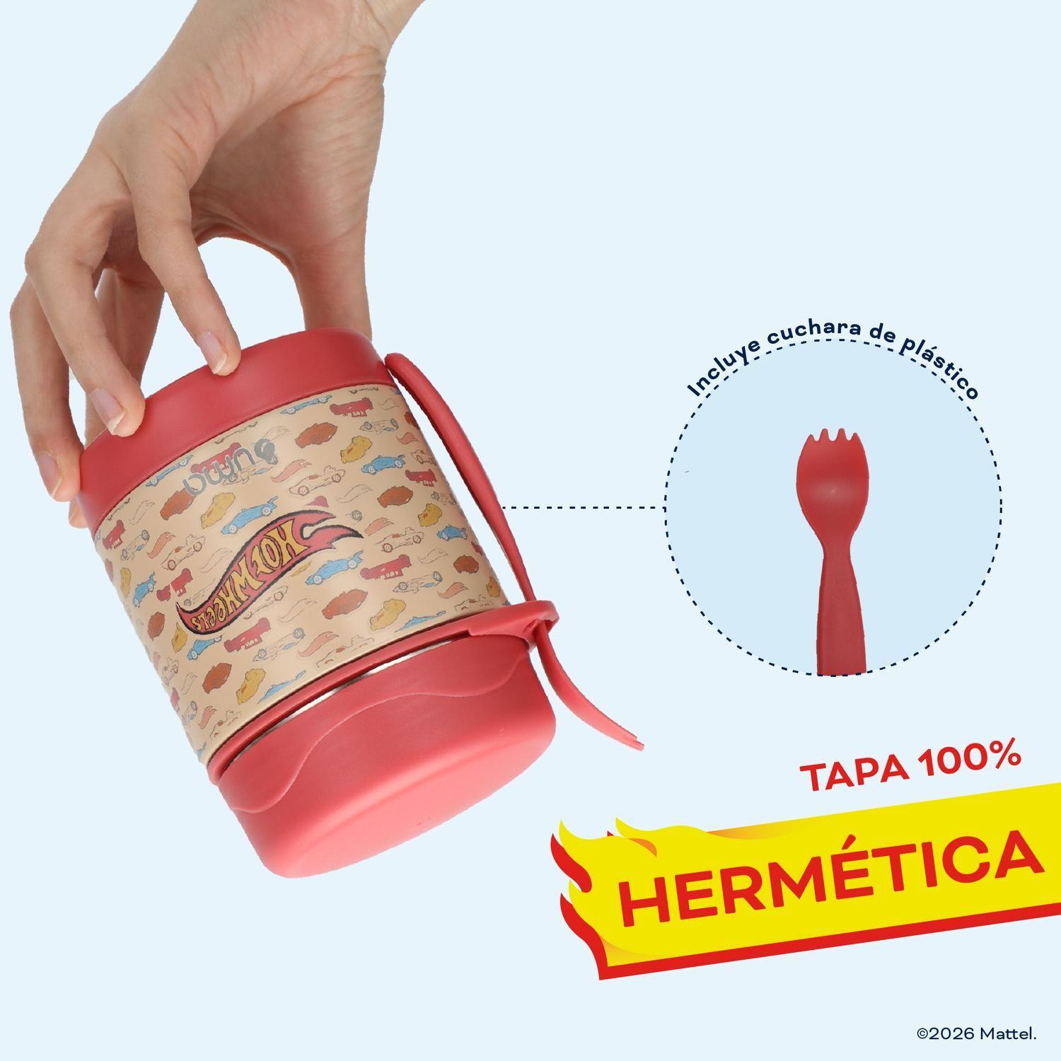 Termo Comida Hot Wheels Class + Cuchara 330ml Acero Inox UMA-2