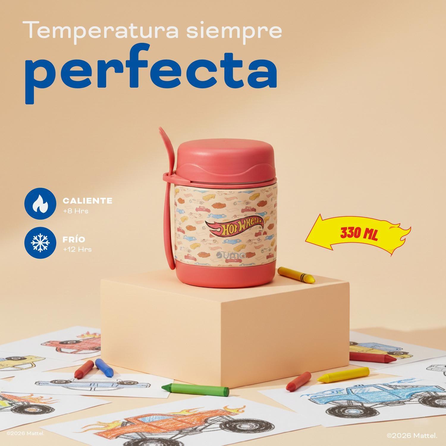 Termo Comida Hot Wheels Class + Cuchara 330ml Acero Inox UMA-3