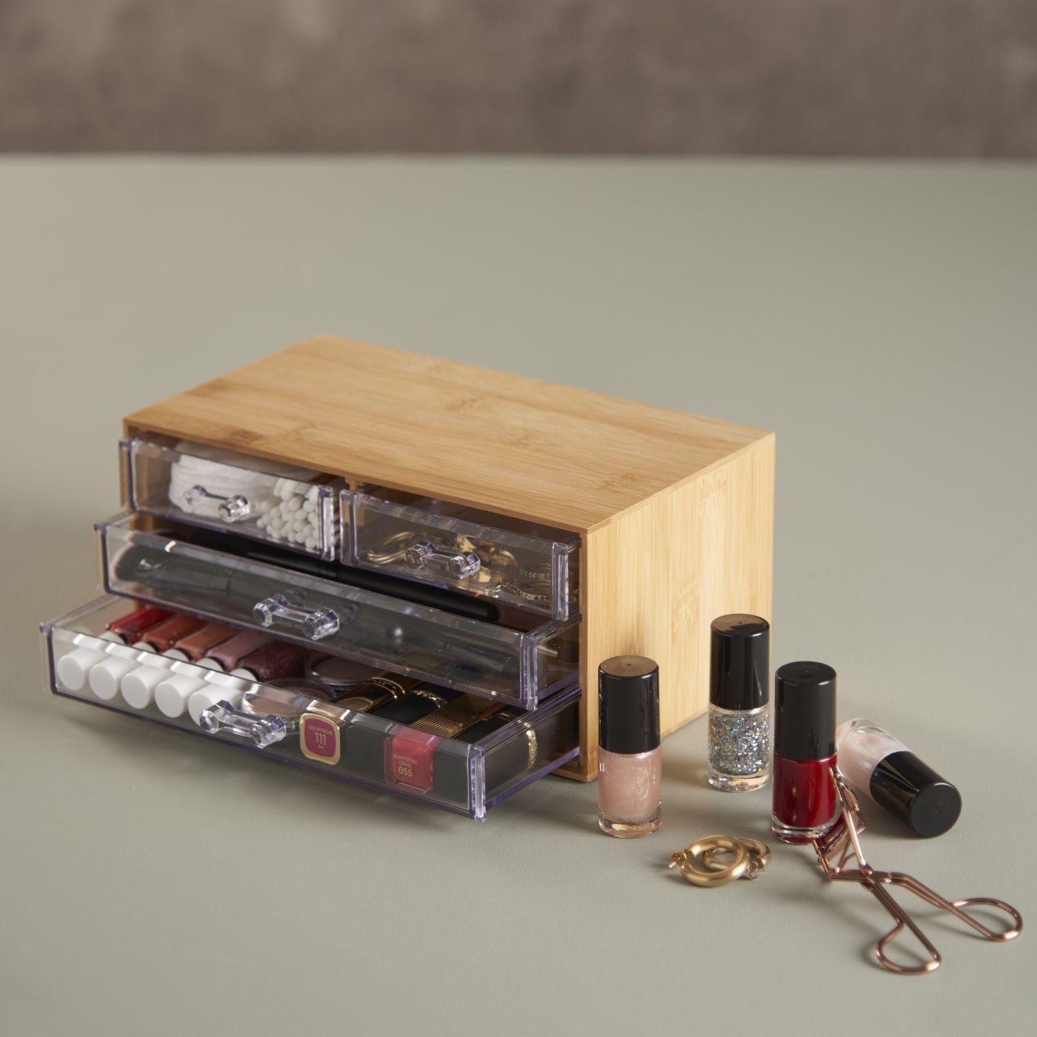 Organizador de Bamboo con 4 Cajones para Escritorio DAY-5