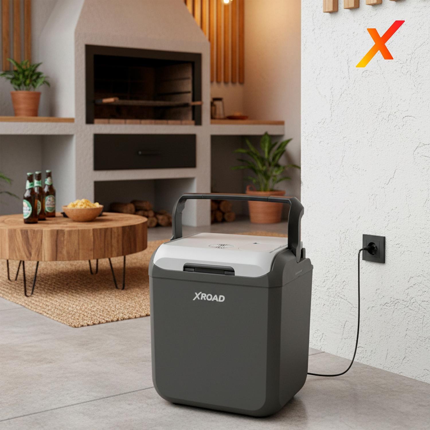 Cooler Eléctrico Portátil 30 Lts Gris 12V XRoad-6