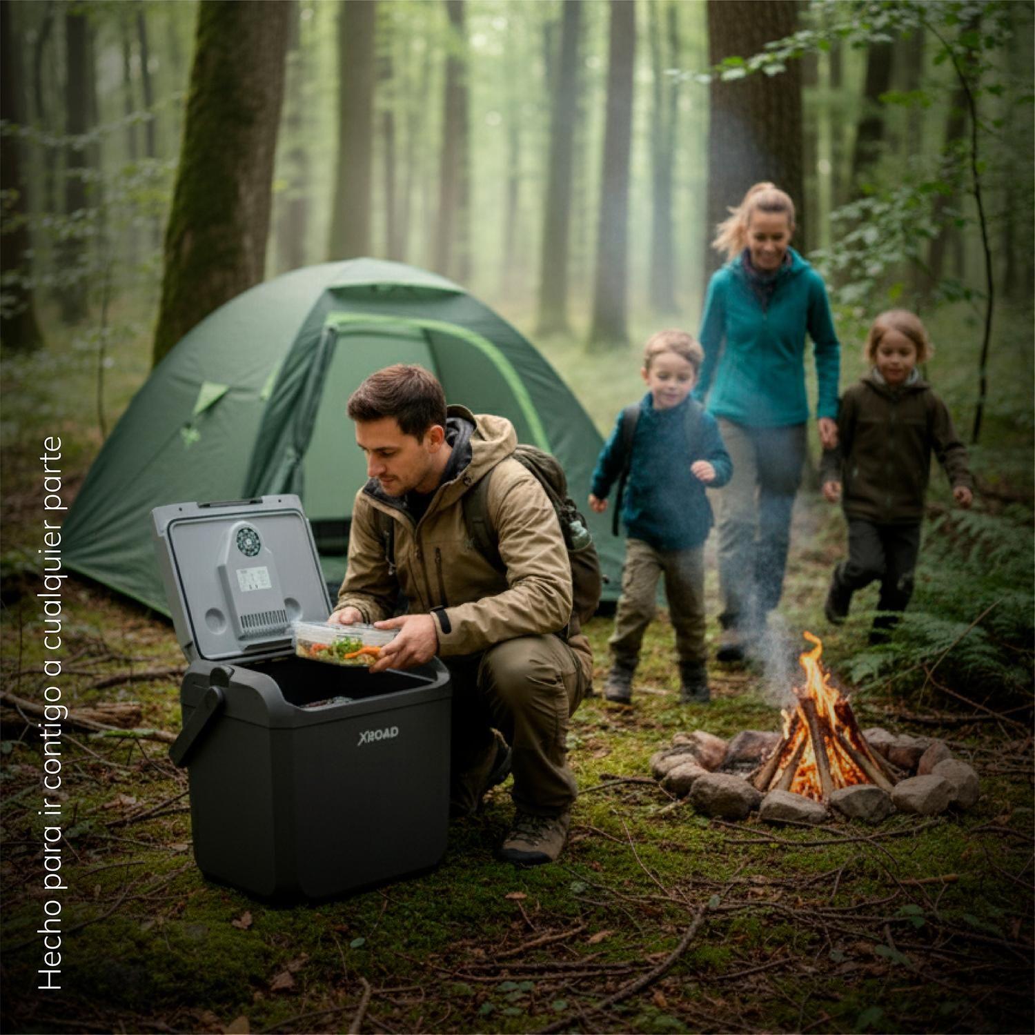 Cooler Eléctrico Portátil 30 Lts Gris 12V XRoad-7