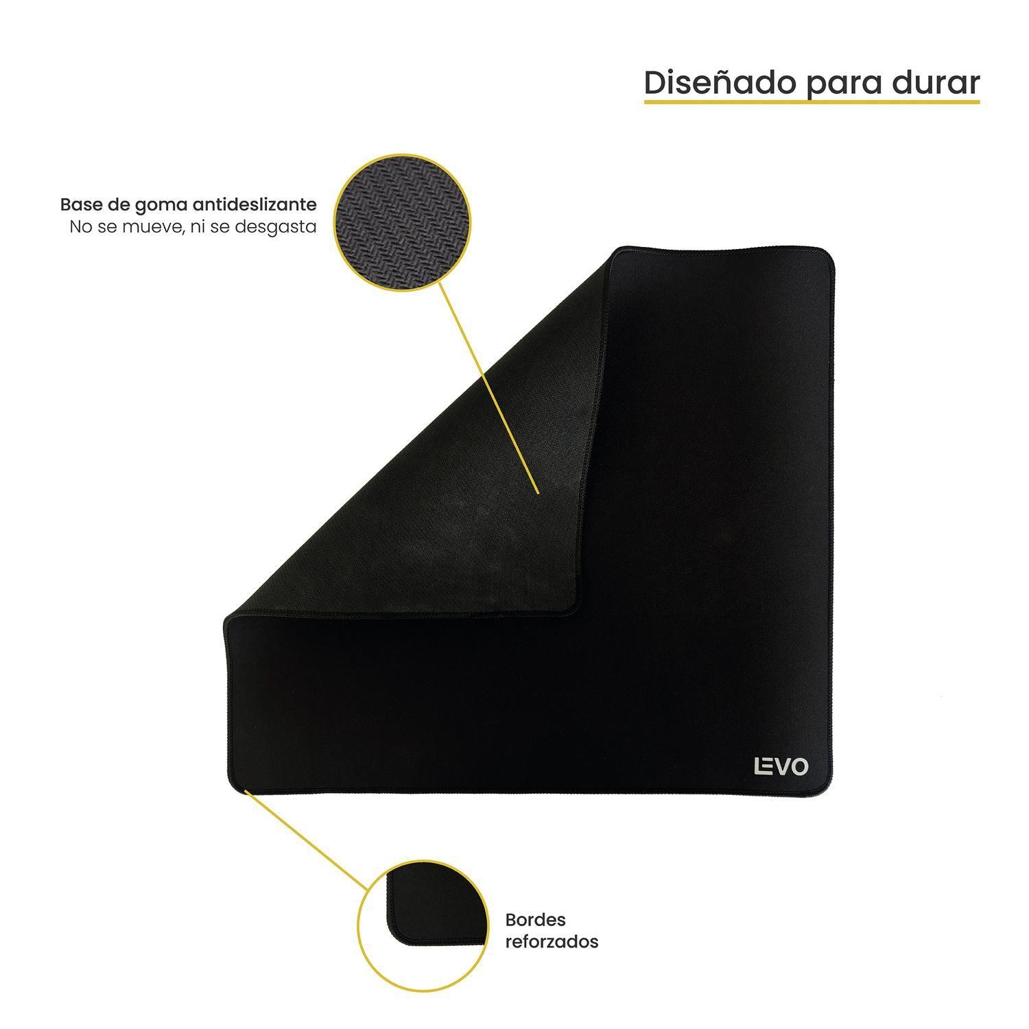 Mousepad Battlemat L 45x40 cm Antideslizante Negro LEVO-3