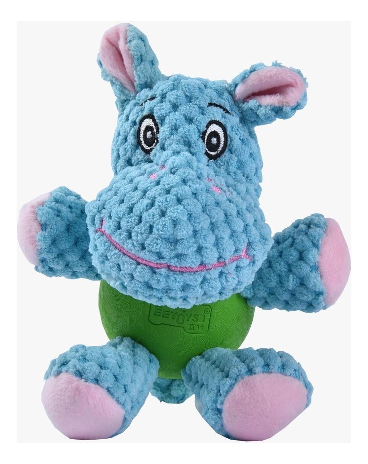 Animal Plush Con Pelota Celeste Perro Mascan-0