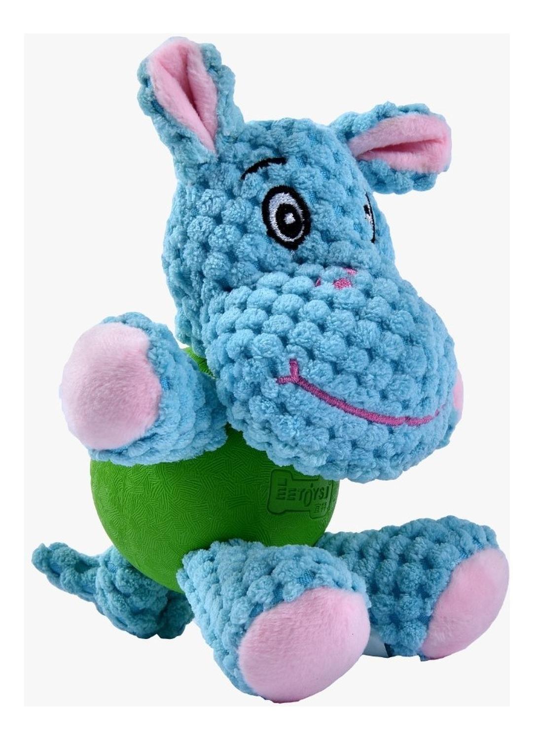Animal Plush Con Pelota Celeste Perro Mascan-1