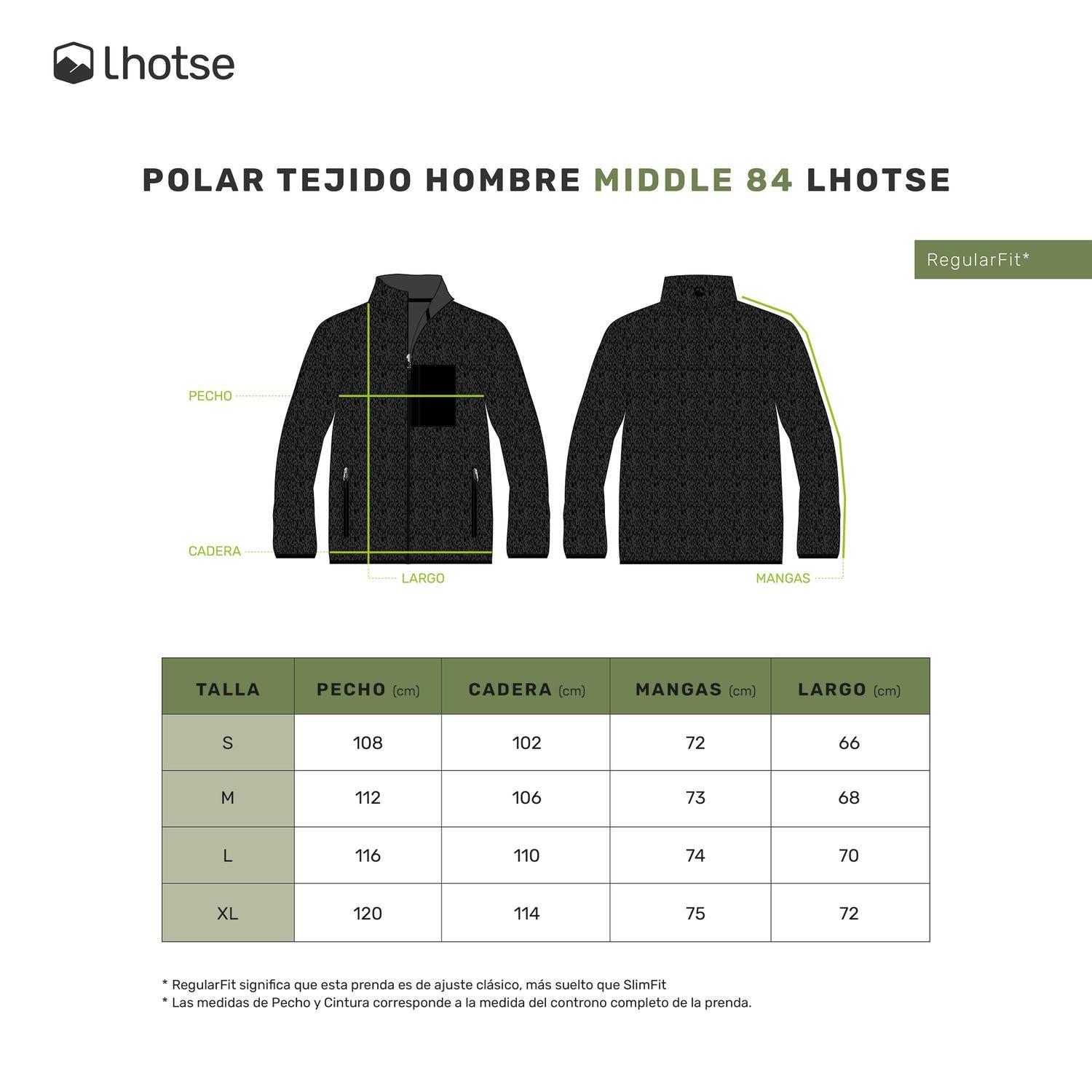 Polar Hombre Tejido Full Zip Middle 84 Lhotse-7