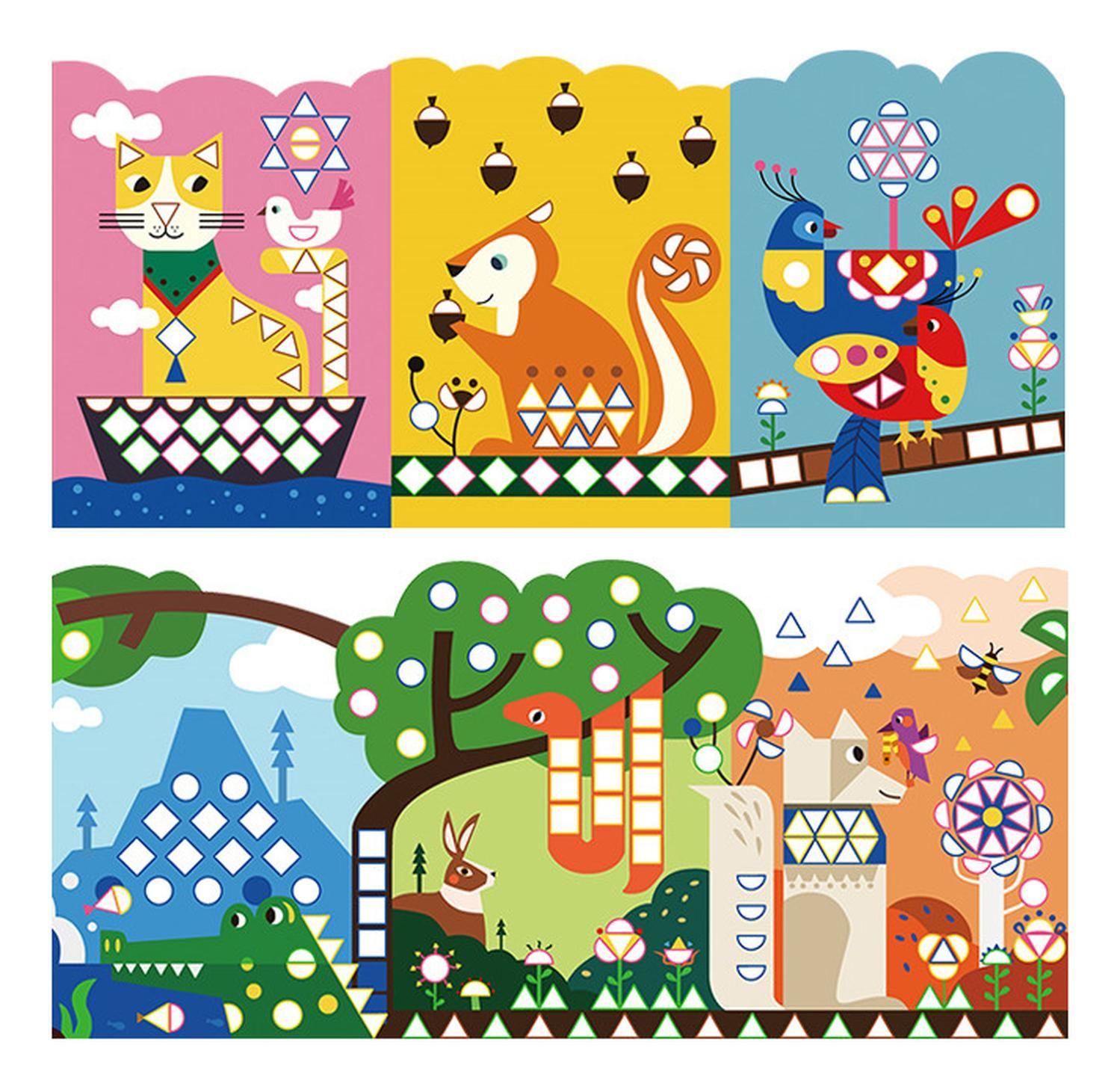 Stickers Geometricos Animales Mideer-1