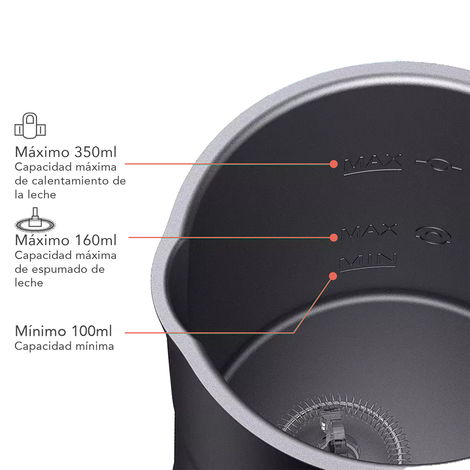 Pack Cafetera Italiana 12 Tz +Espumador 4 en 1 Negro Simplit-2