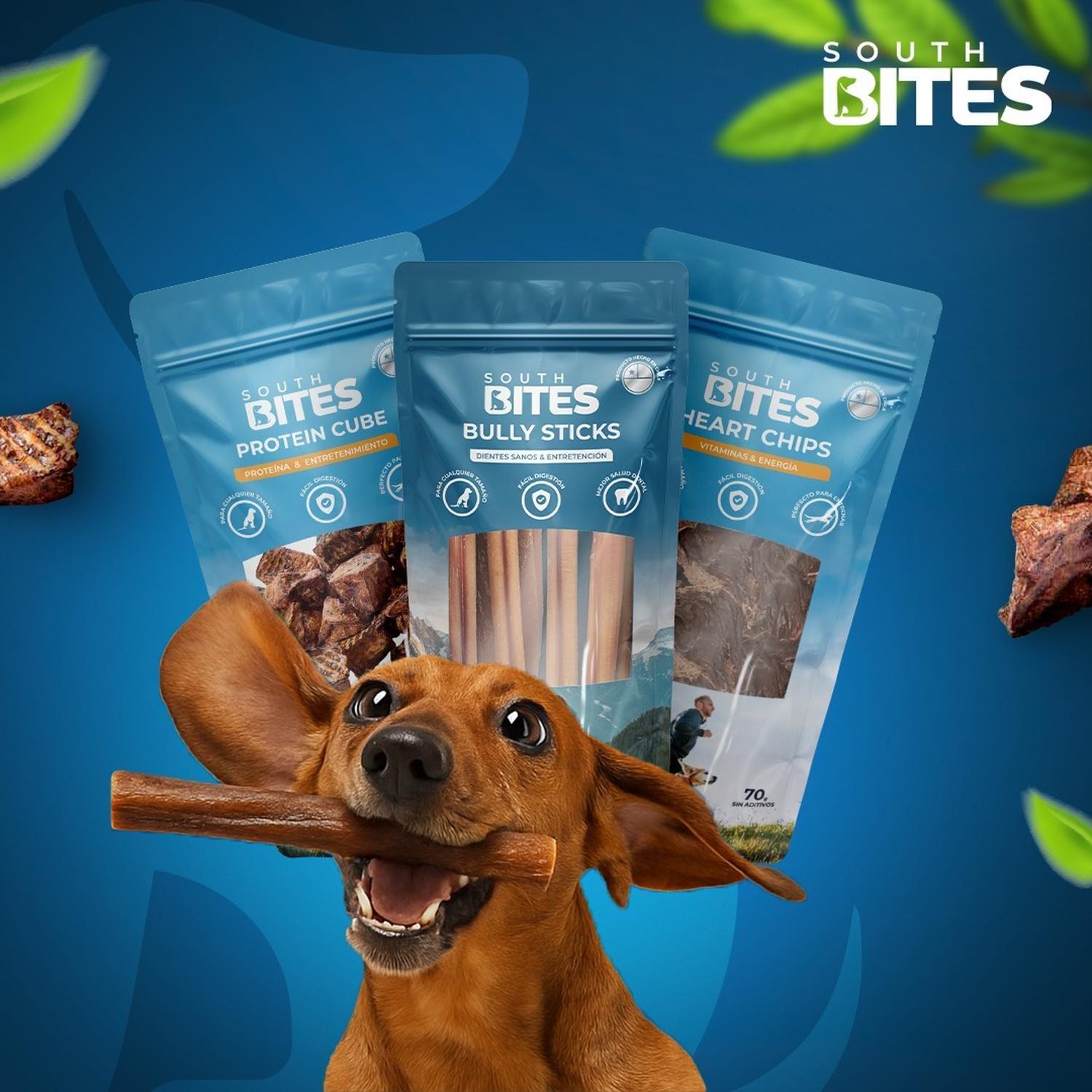 Pack Snack 1 Bully Sticks + 1 Protein cube + 1 Heart Chips-4