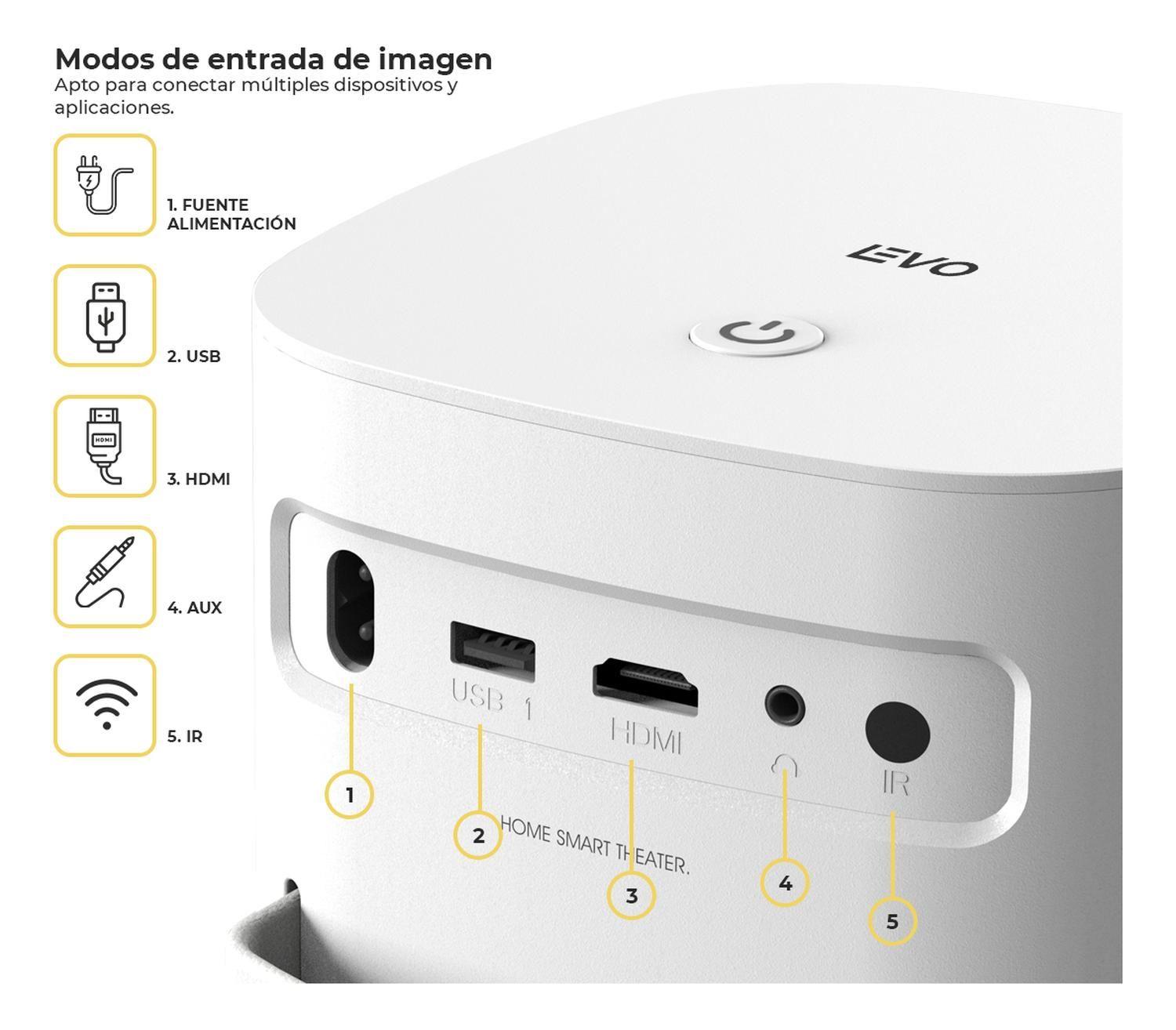 Proyector LED Portátil Infinity SMART Full HD Levo-3