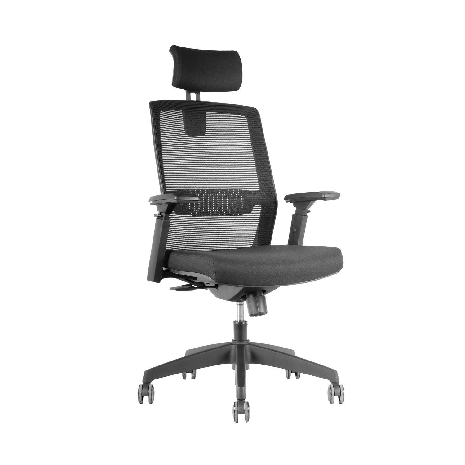 Silla Escritorio Aria Oficina Ergonomica Negra Levo-0