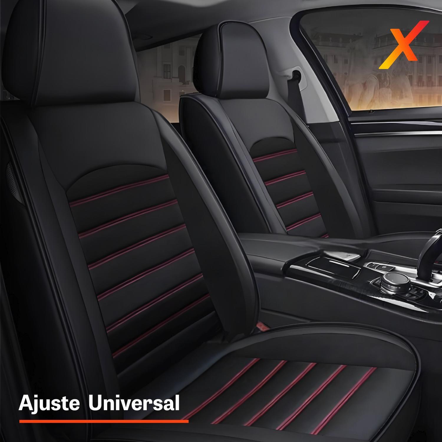Fundas Cubreasientos Ecocuero Negro Universal XRoad-4