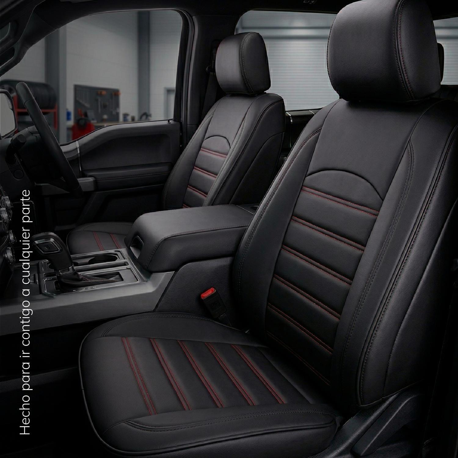 Fundas Cubreasientos Ecocuero Negro Universal XRoad-6